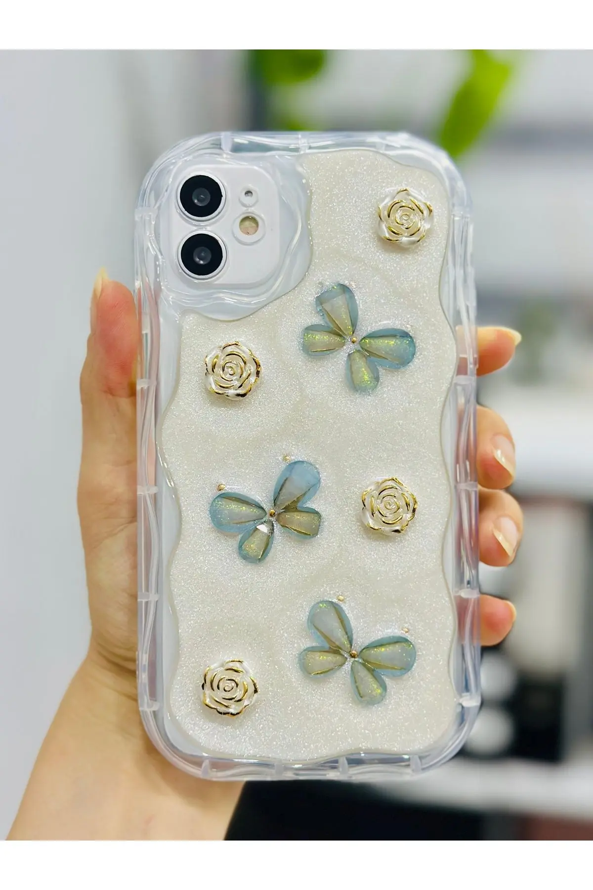 Iphone 11 Uyumlu 3d Oyuncak Kelebek Tasarımlı Yumuşak Silikon Kılıf