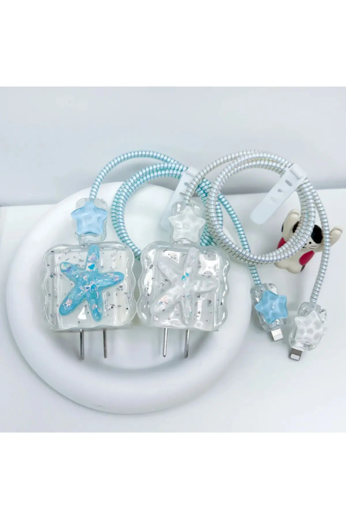 18W/20W Uyumlu Şarj Kılıfı, Şarj Kablosu Örme Aparatı, Kablo Koruyucu Aparatı, Toparlayıcı