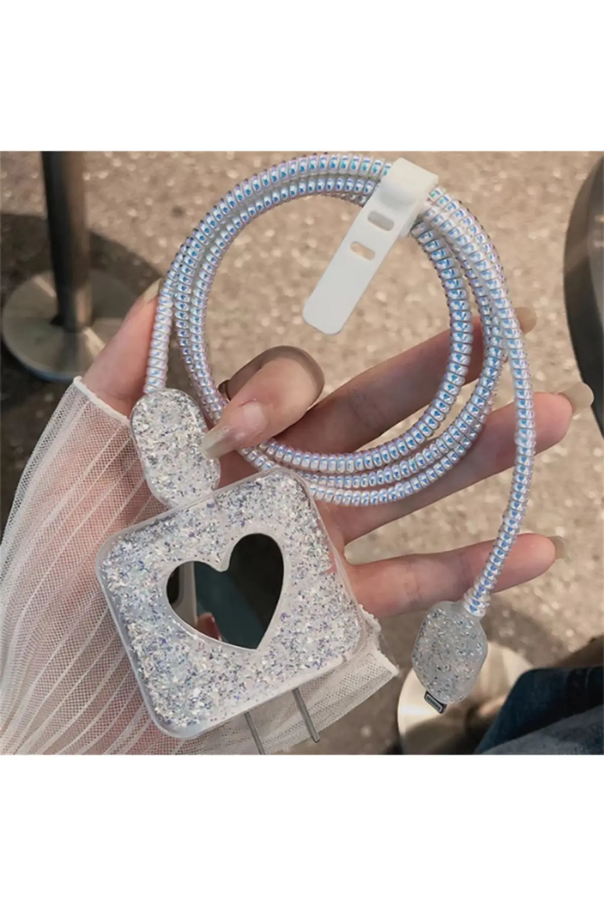 18W/20W Uyumlu Şarj Kılıfı, Şarj Kablosu Örme Aparatı, Kablo Koruyucu Aparatı, Toparlayıcı