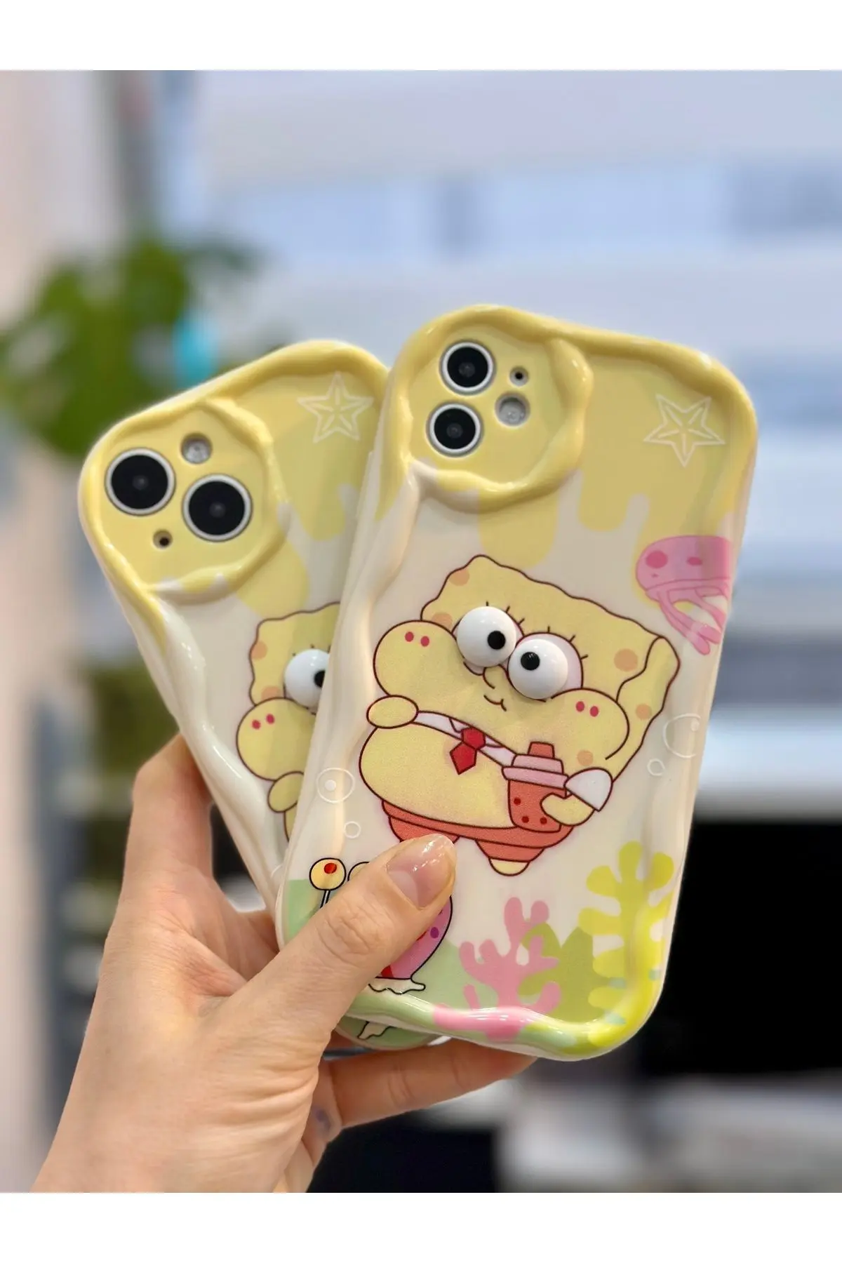 Iphone 11 OYUNCAKLI Sünger Bob Tasarımlı Yumuşak Silikon Kamera Korumalı Kılıf