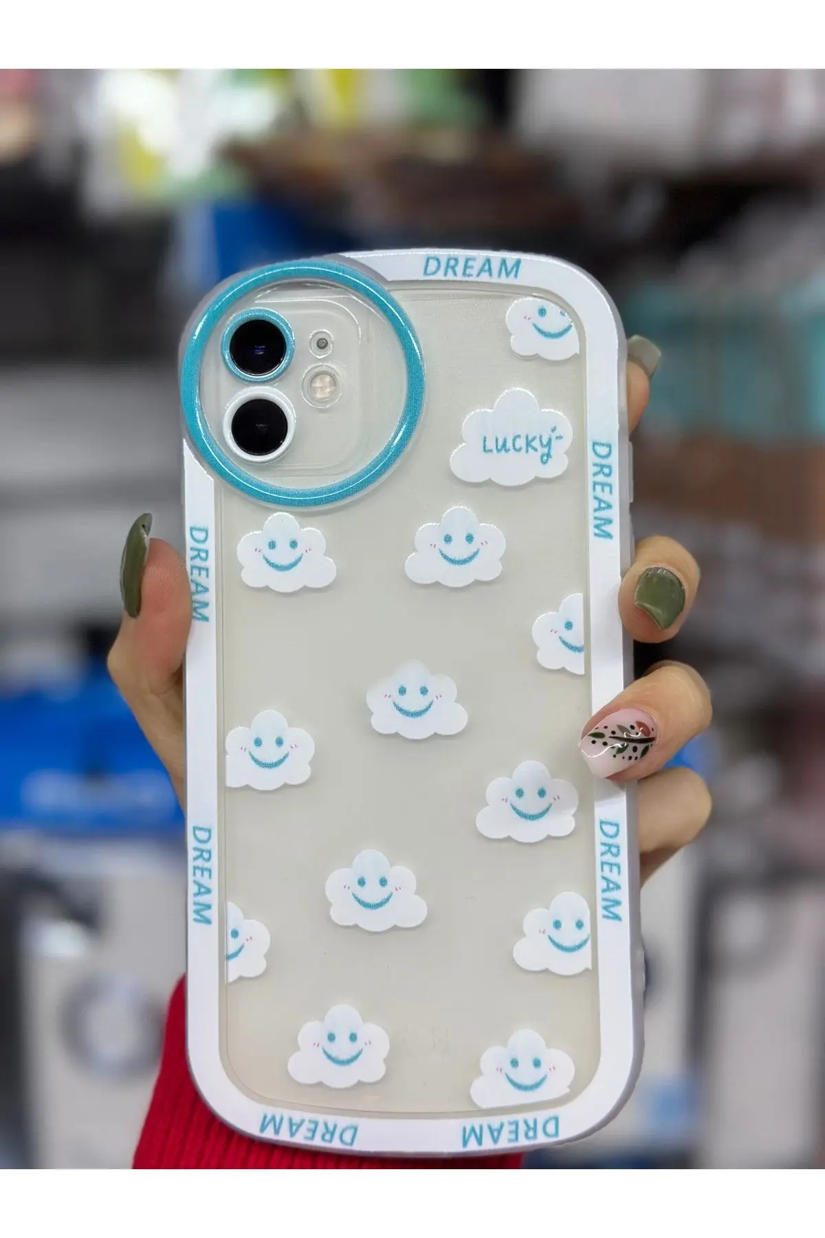 Iphone 11 Uyumlu Bulutlar Tasarım Yumuşak Silikon Kamera Korumalı Kılıf