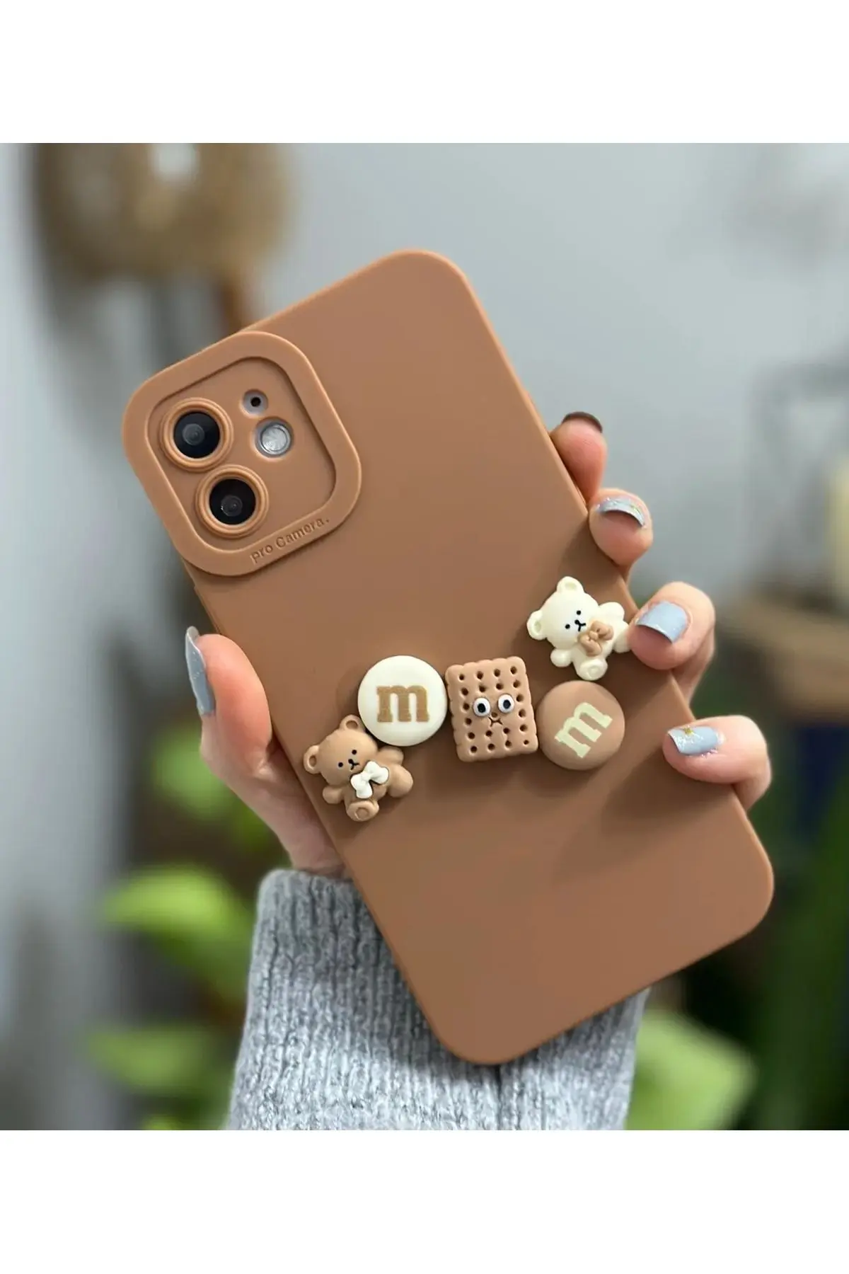 Go Aksesuar Iphone 11 Uyumlu (12 Görünümlü ) 3d Bisküvi Ve Ayıcıklı Kılıf