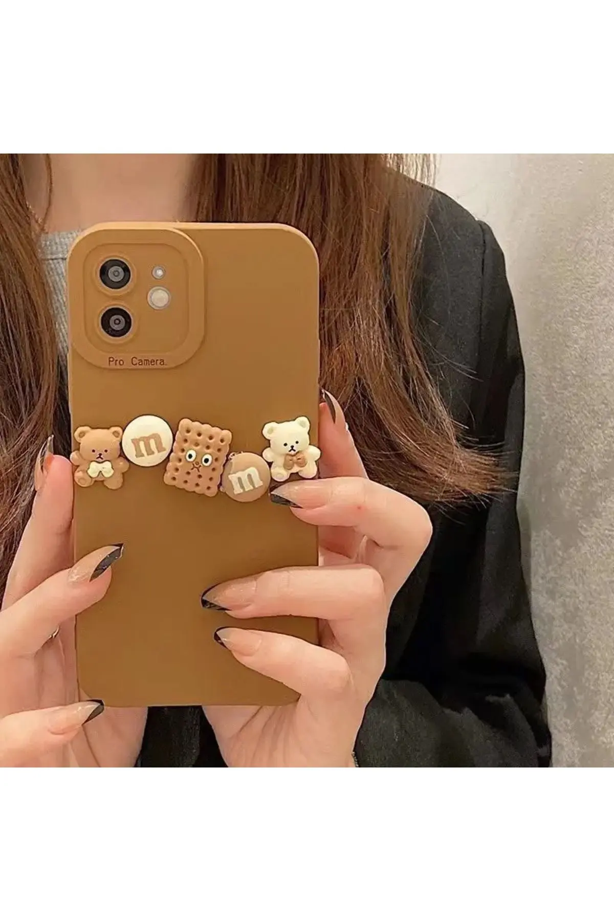 Iphone 11 Uyumlu (12 Görünümlü ) 3d Bisküvi Ve Ayıcıklı Kılıf