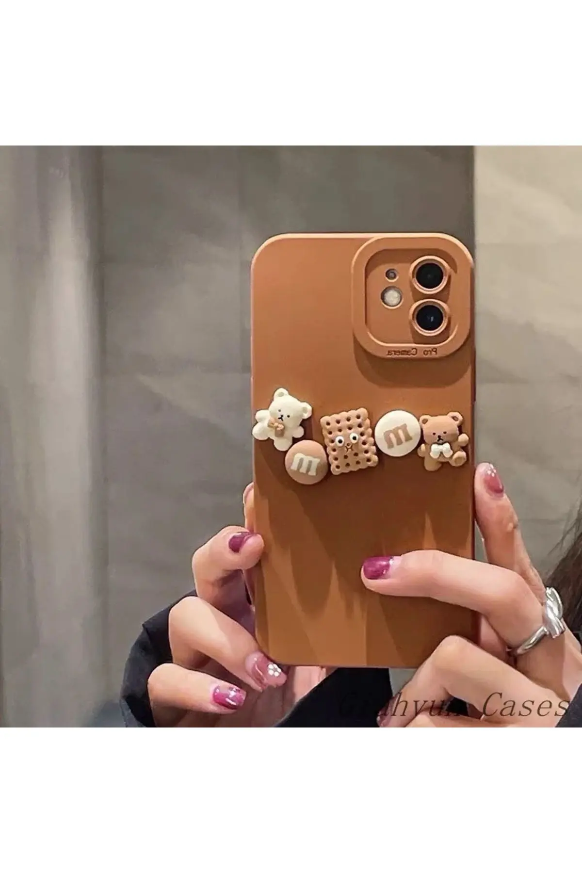 Iphone 11 Uyumlu (12 Görünümlü ) 3d Bisküvi Ve Ayıcıklı Kılıf