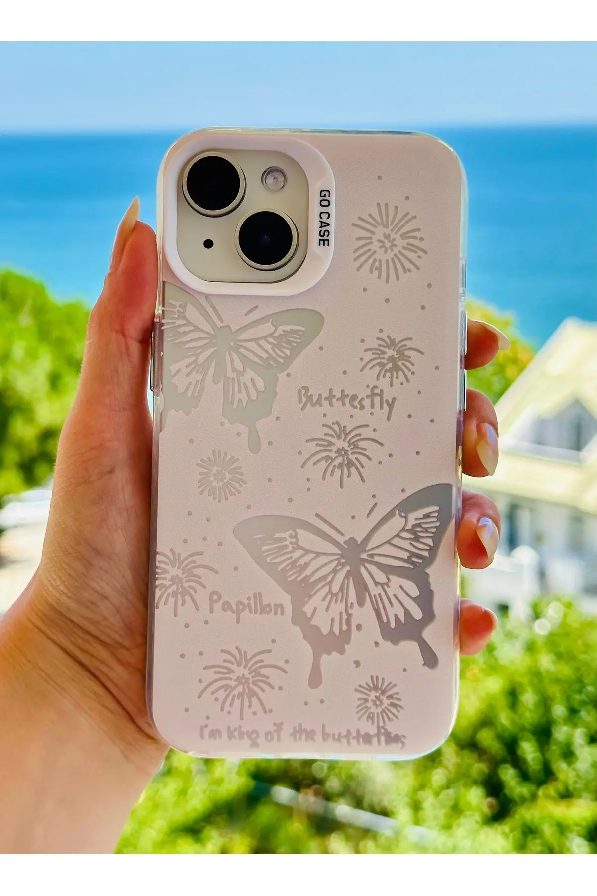 Iphone 13 - 14 VE 15 Uyumlu Parmak İzi Bırakmaz Baskı Desenli Metalik ELECTRO Silikon Kılıf