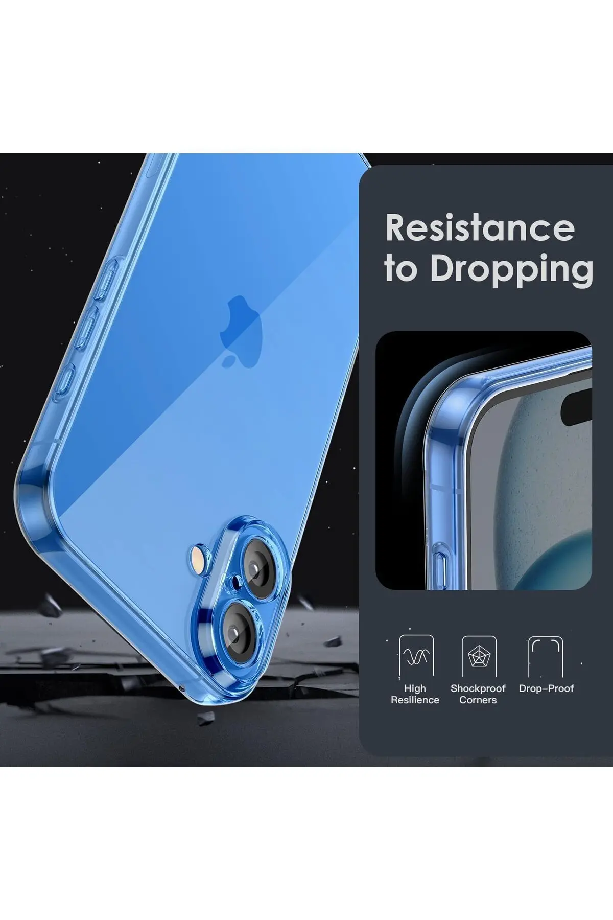 Apple iPhone 16 Kılıf Kamera Korumalı Şeffaf Ultra İnce Esnek Renksiz Silikon Kapak