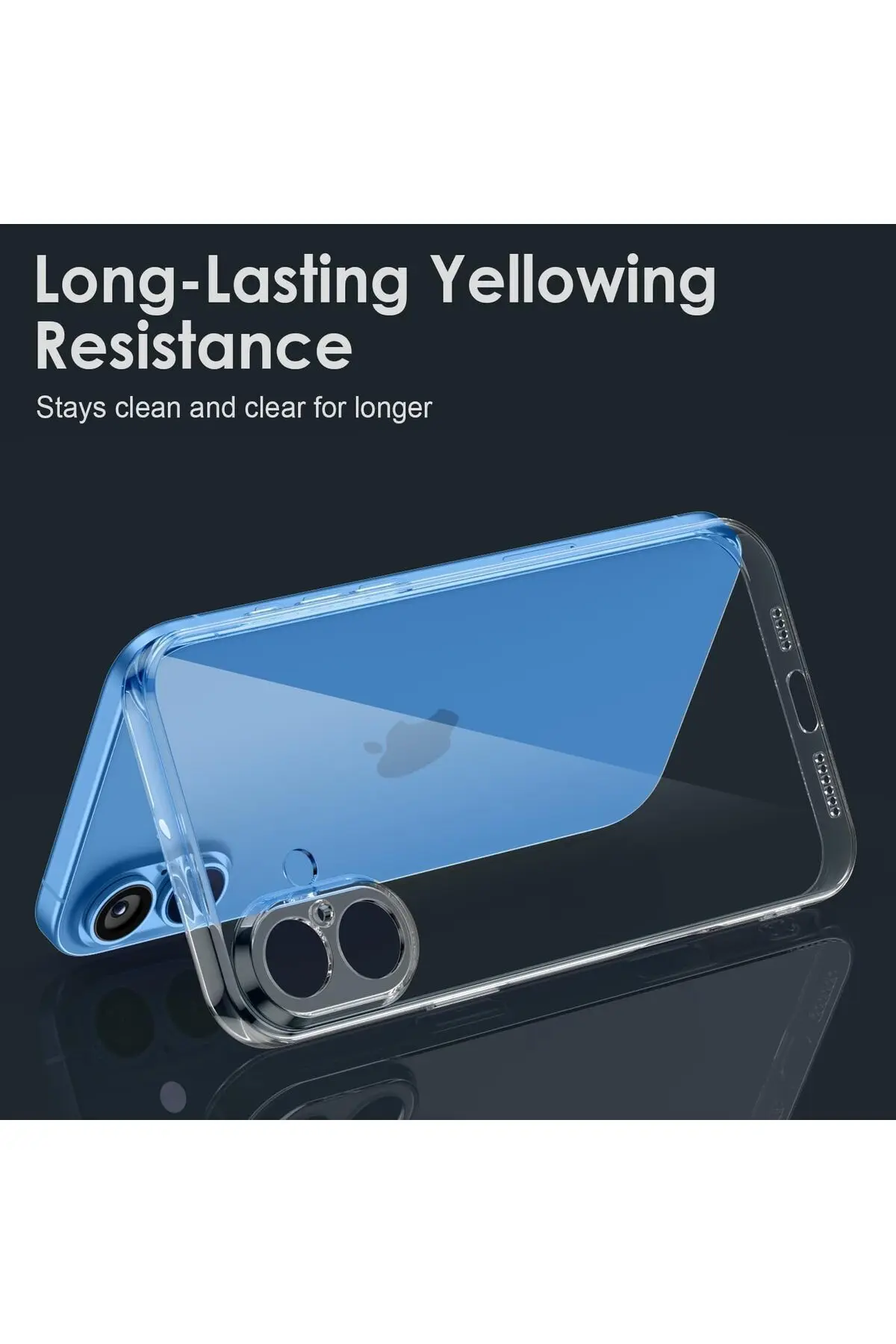 Apple iPhone 16 Kılıf Kamera Korumalı Şeffaf Ultra İnce Esnek Renksiz Silikon Kapak