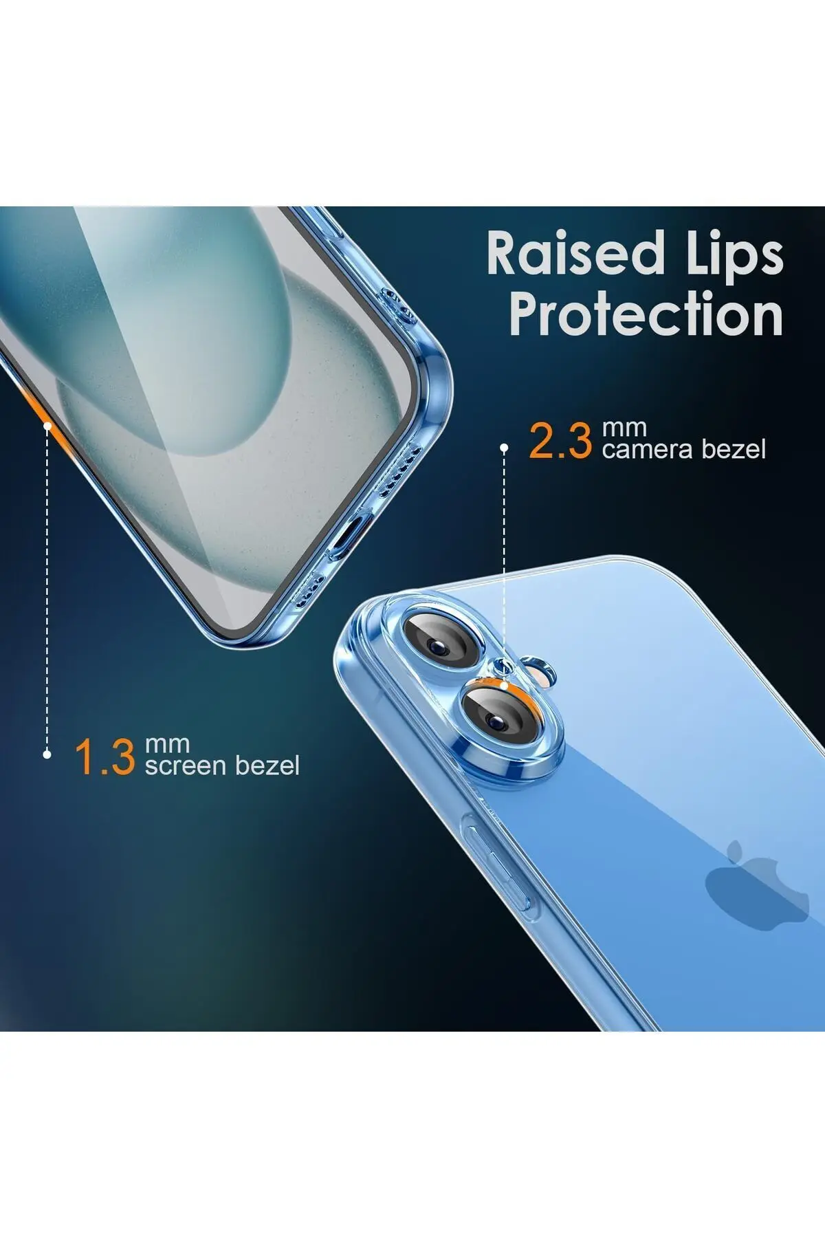 Apple iPhone 16 Kılıf Kamera Korumalı Şeffaf Ultra İnce Esnek Renksiz Silikon Kapak