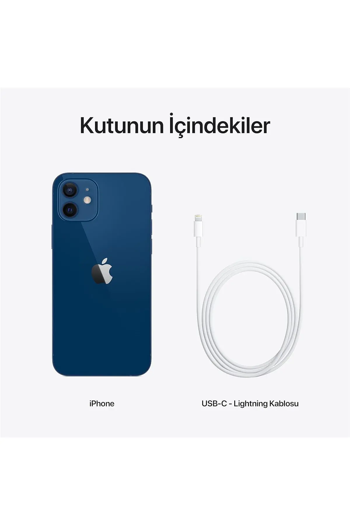iPhone 12 64 GB Mavi Cep Telefonu Aksesuarsız Kutu (Apple Türkiye Garantili)