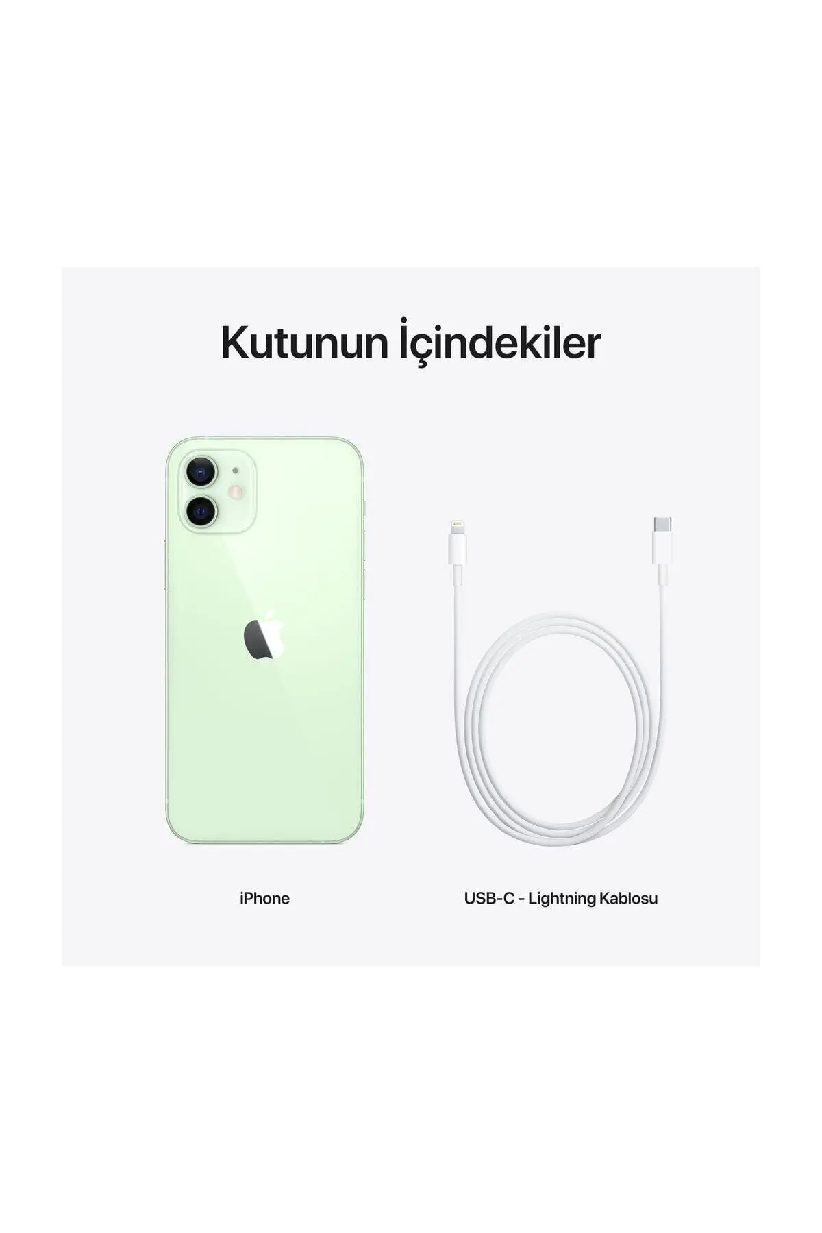 iPhone 12 128 GB Yeşil Cep Telefonu Aksesuarsız Kutu (Apple Türkiye Garantili)
