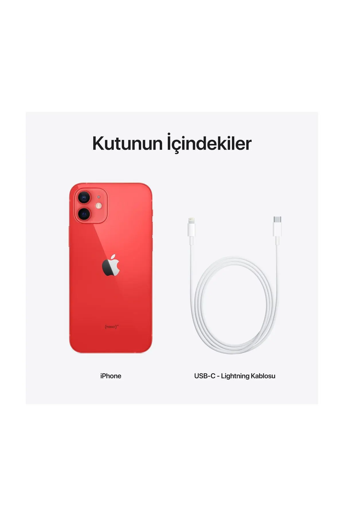 iPhone 12 64 GB Kırmızı Cep Telefonu Aksesuarsız Kutu (Apple Türkiye Garantili)