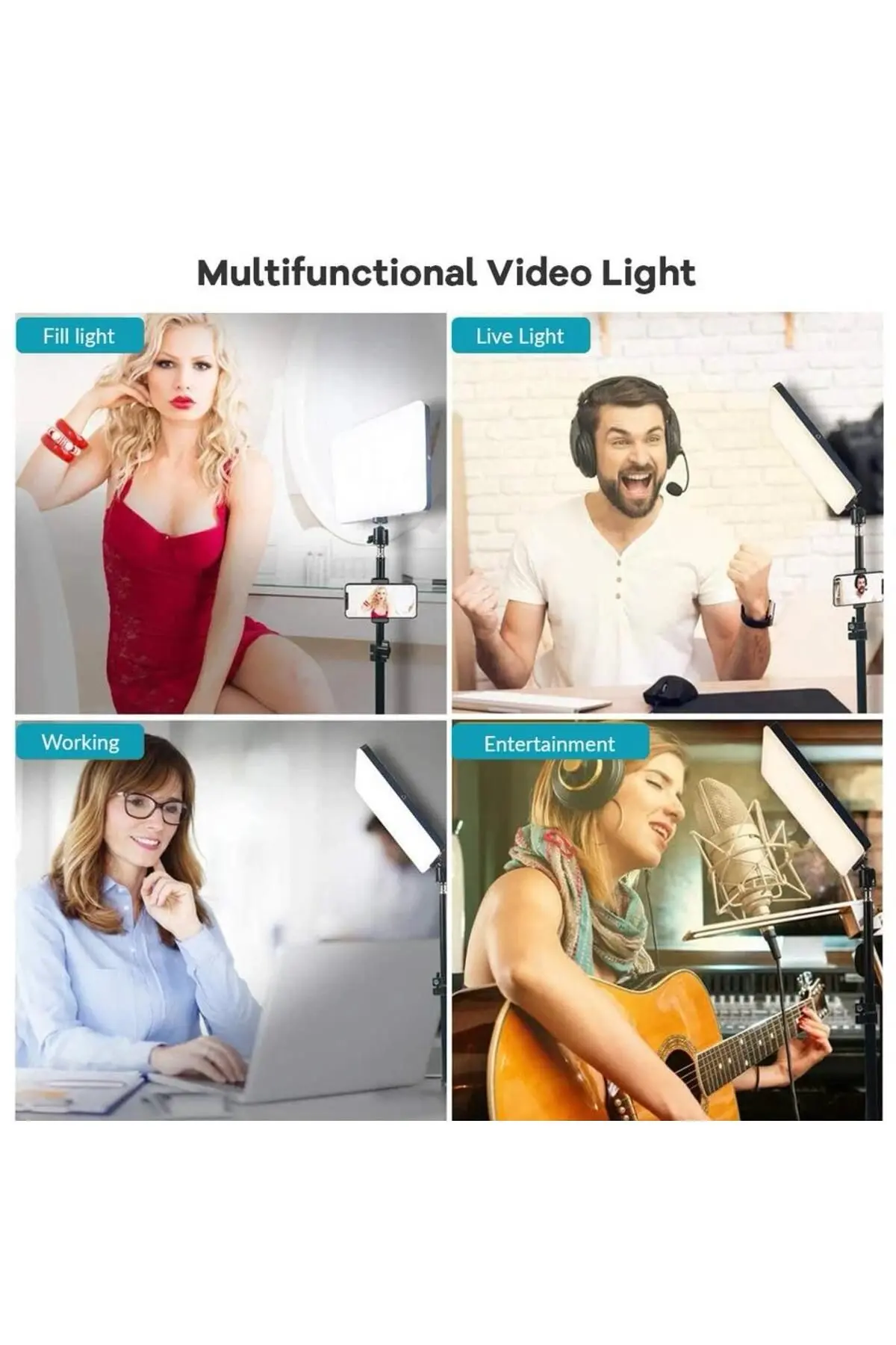 Profesyonel Fotoğraf Ve Video Için Çekim Işığı Ring Lıght Stüdyo 10 Inç +2,1 Metre Gölgesiz Lüx
