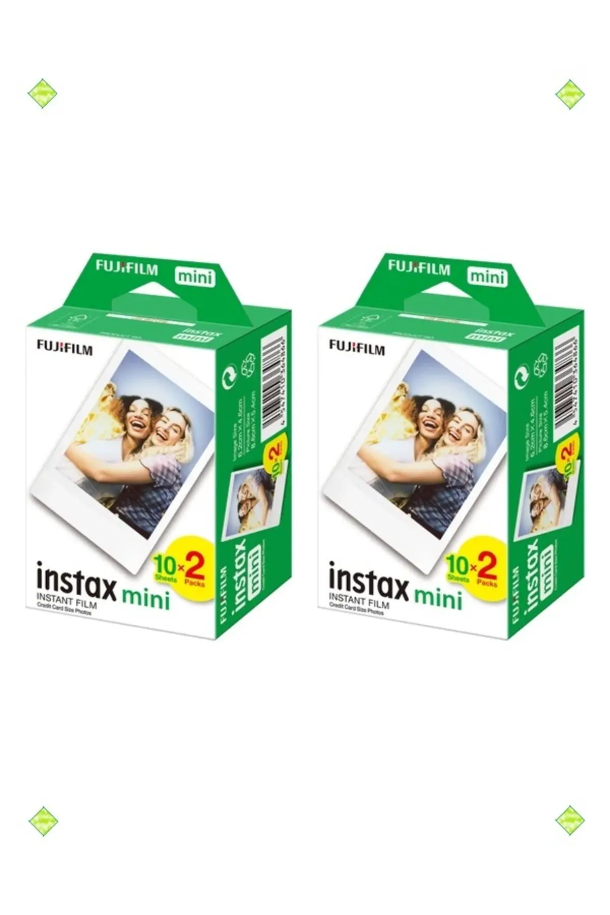 Fujifilm Instax Mini 7-8-9-10-11-12 Uyumlu 20'li Film 2'li Set 40 Poz