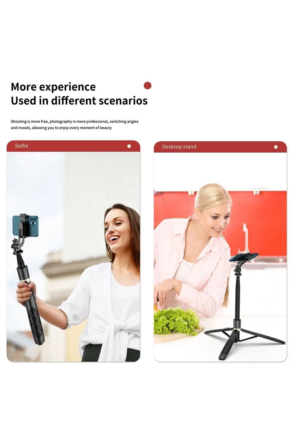 Uzaktan Kumandalı 156 Cm Alüminyum Tripod Ve Selfie Çubuğu Telefon, Kamera, Işık Ve Gopro Uyumlu