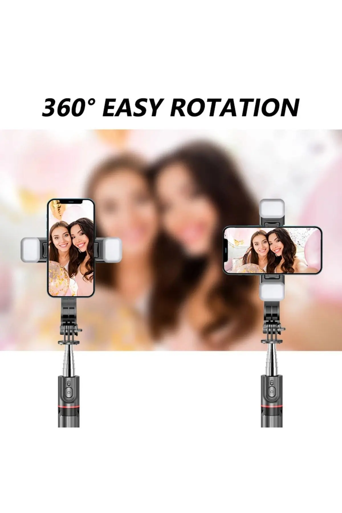 Çift Işıklı 3 Renkli Uzaktan Kumandalı 116 Cm Tripod, Özçekim Ve Selfie Çubuğu