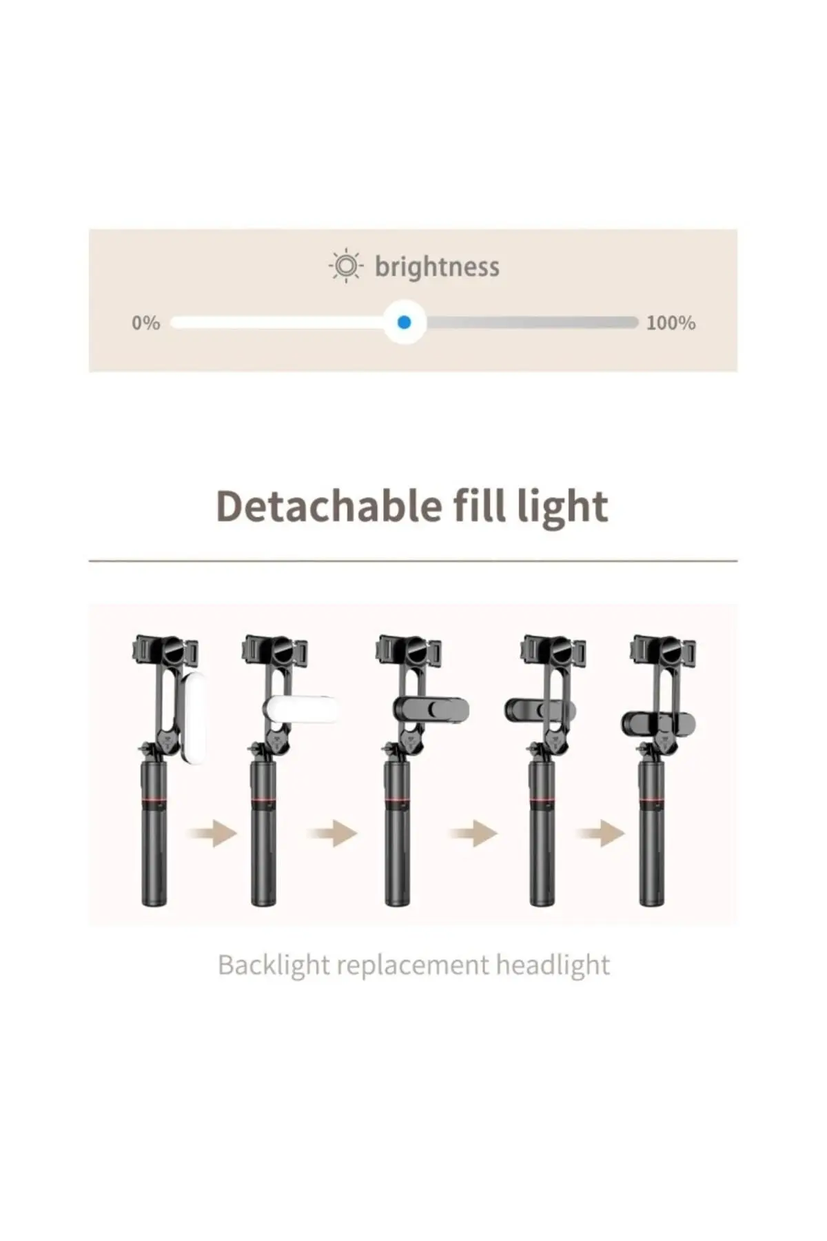 Işıklı 3 Renkli Uzaktan Kumandalı 110 Cm Tripod, Özçekim Ve Selfie Çubuğu Yatay Ve Dikey Kullanım