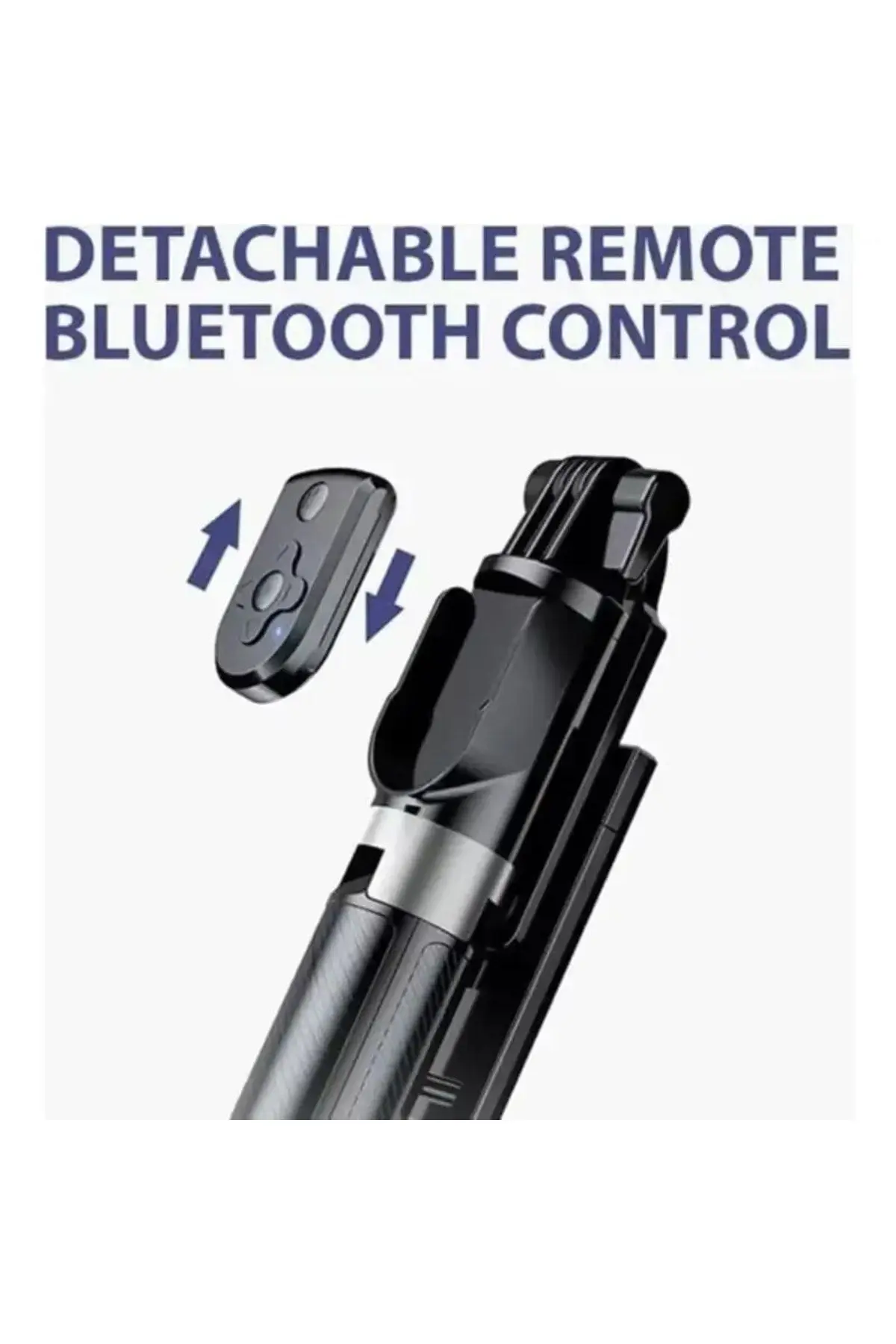 Gopro Uyumlu, Bluetooth Kumandalı, 170 cm Selfie Çubuğu ve Tripod Telefon ve LED Işık Takılır