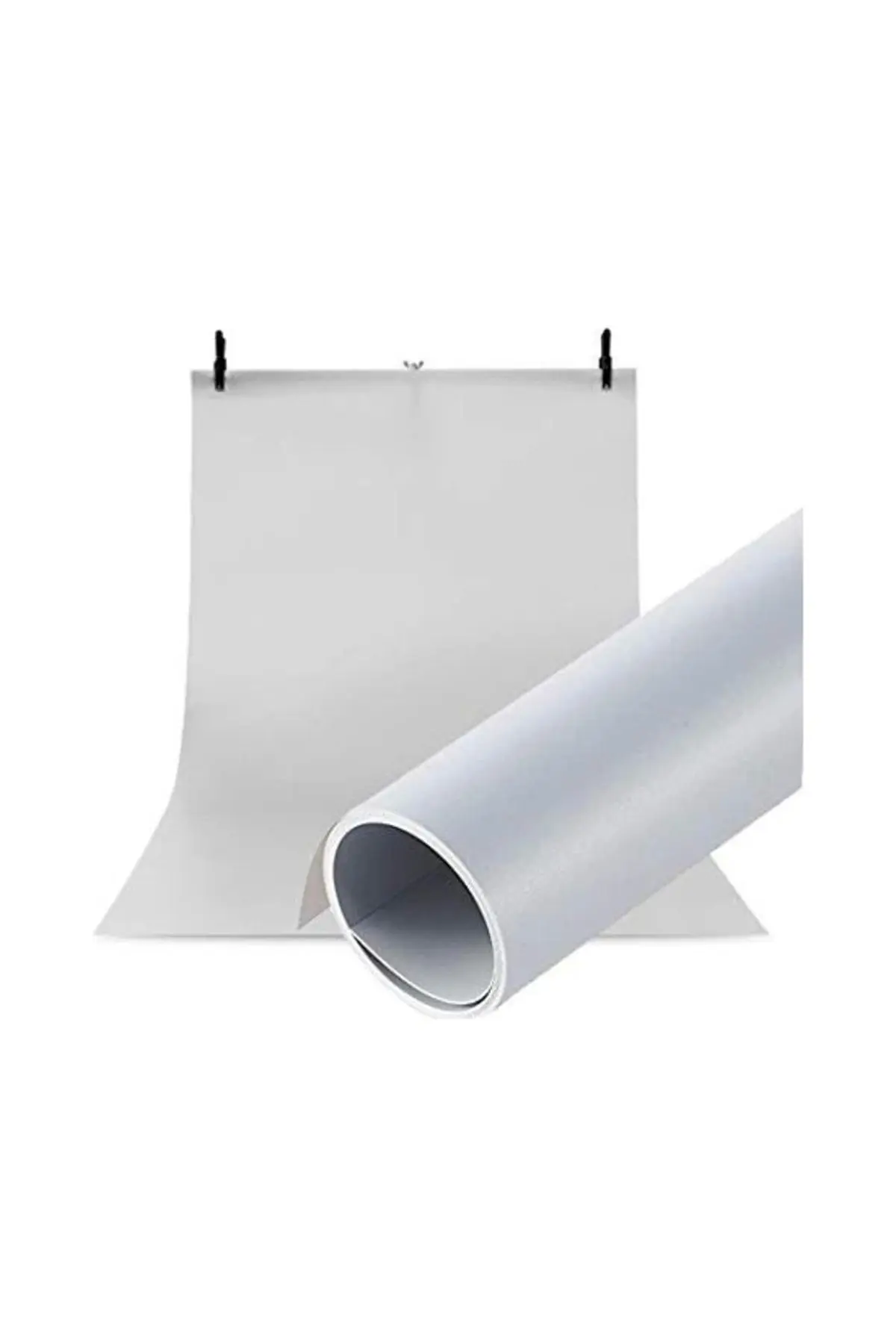 Ürün Çekim Fotoğraf Fonu Beyaz Plastik Stüdyo Çekim Fonu 70x100 Cm - Özel Karton Tüp Ruloda