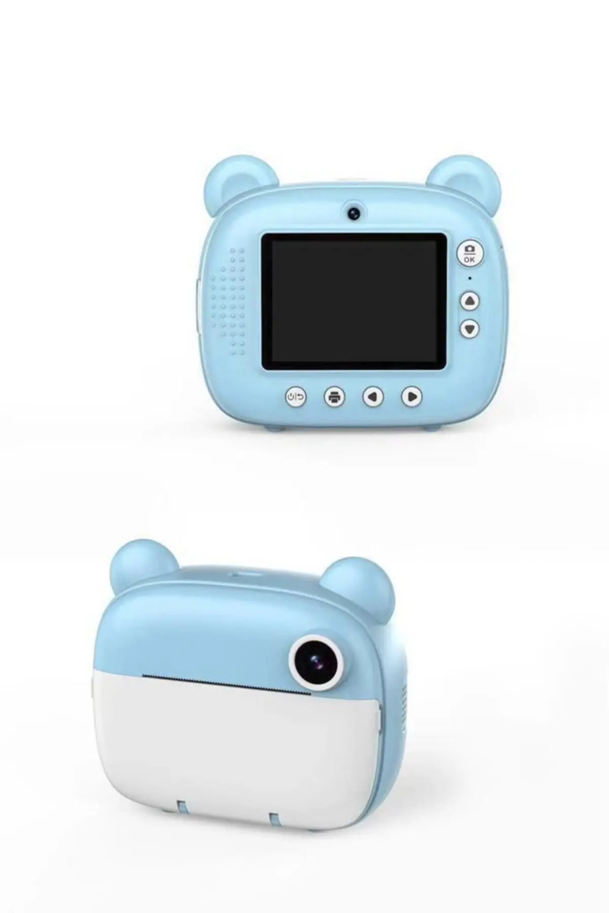 TRM-CMR14 Mavi Dijital Video Kayıt Fotoğraf Çocuk Kamerası Anlık Termal Resim Kağıt Baskılı Y