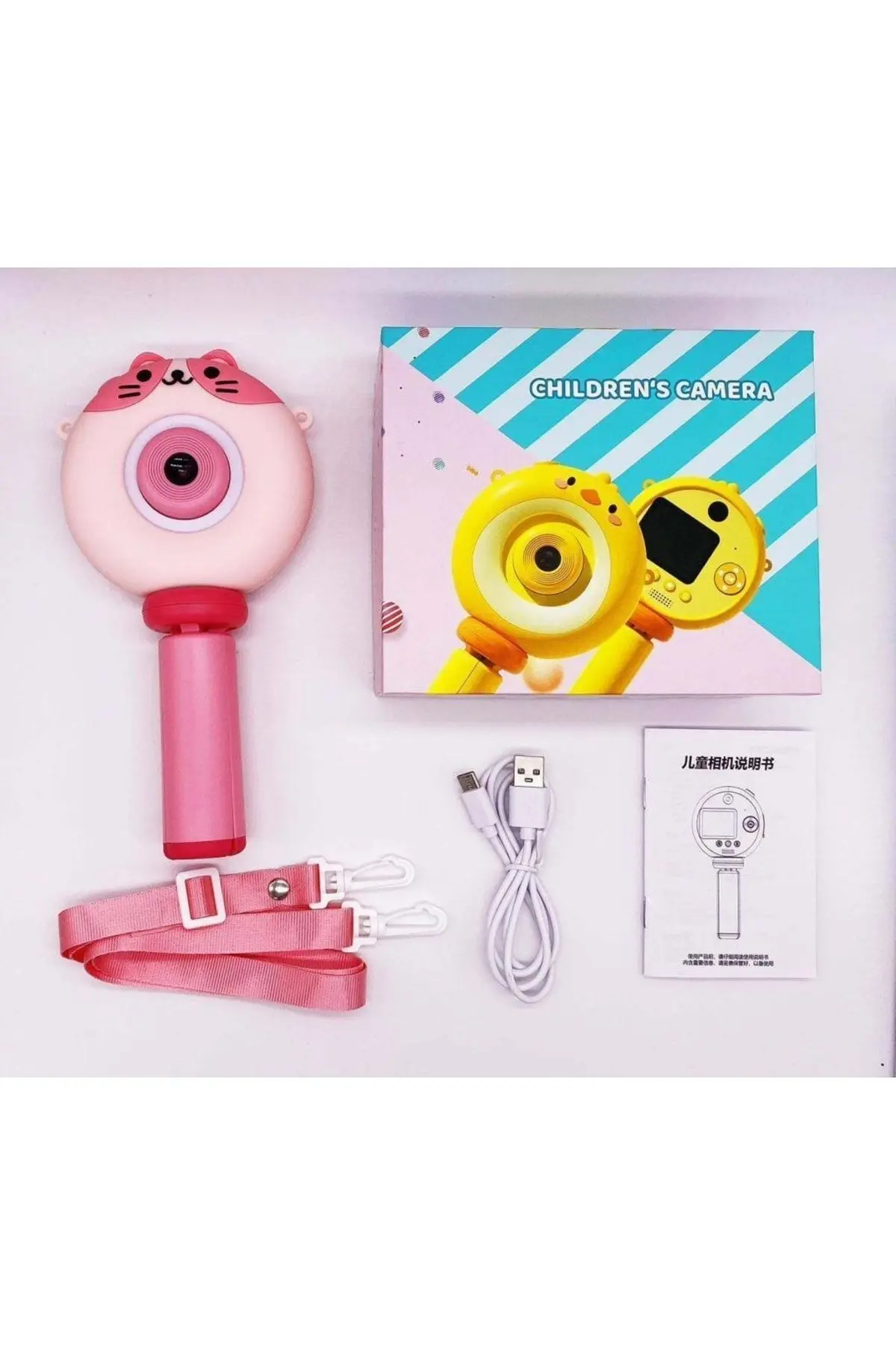 S8 Taşınabilir 1080p Dijital Video Kayıt Fotoğraf Çocuk Kamerası 2.0 Inç Ips Ekran Pembe