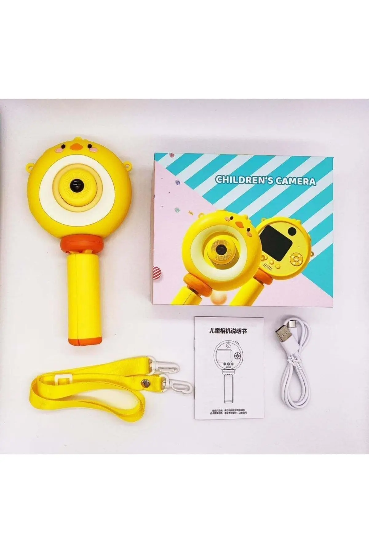 S8 Taşınabilir 1080p Dijital Video Kayıt Fotoğraf Çocuk Kamerası 2.0 Inç Ips Ekran Sarı