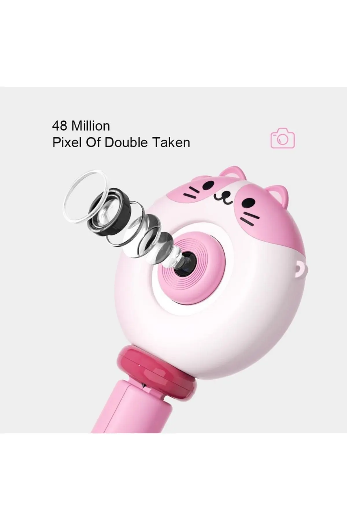 S8 Taşınabilir 1080p Dijital Video Kayıt Fotoğraf Çocuk Kamerası 2.0 Inç Ips Ekran Sarı