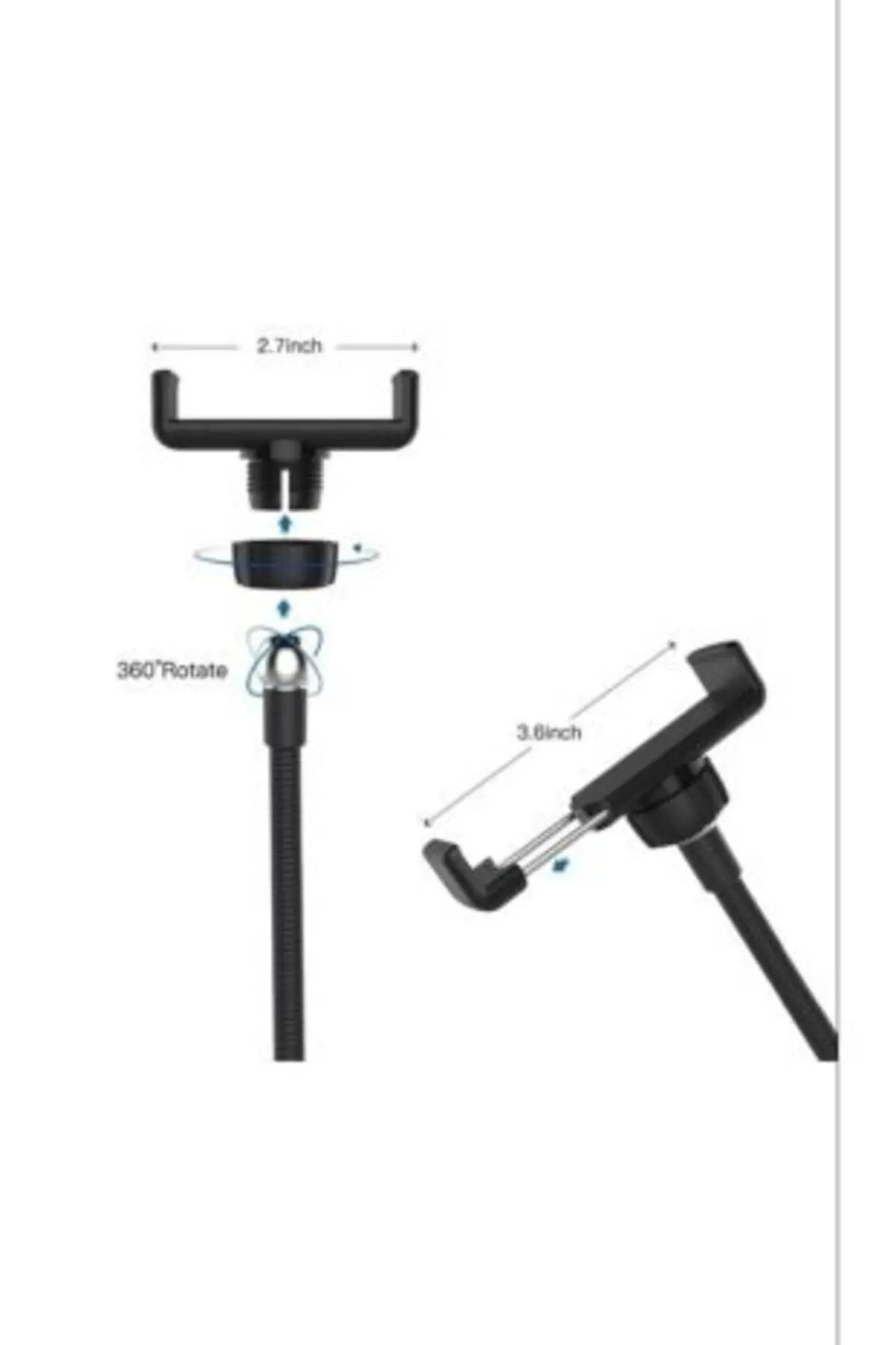 13 Inç 33 Cm Rgb Işık Ve 210 Cm Tripot Çok Renkli Makyaj Tiktok Selfie Işığı Selfie Çubuğu Tripod