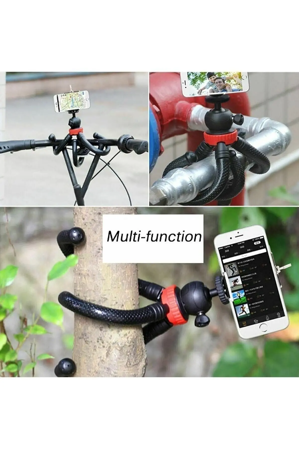 30 Cm Esnek Tripod Gorillapod Dslr Telefon Kamera Tutucu Tutacağı Standı + Telefon Tutacağı