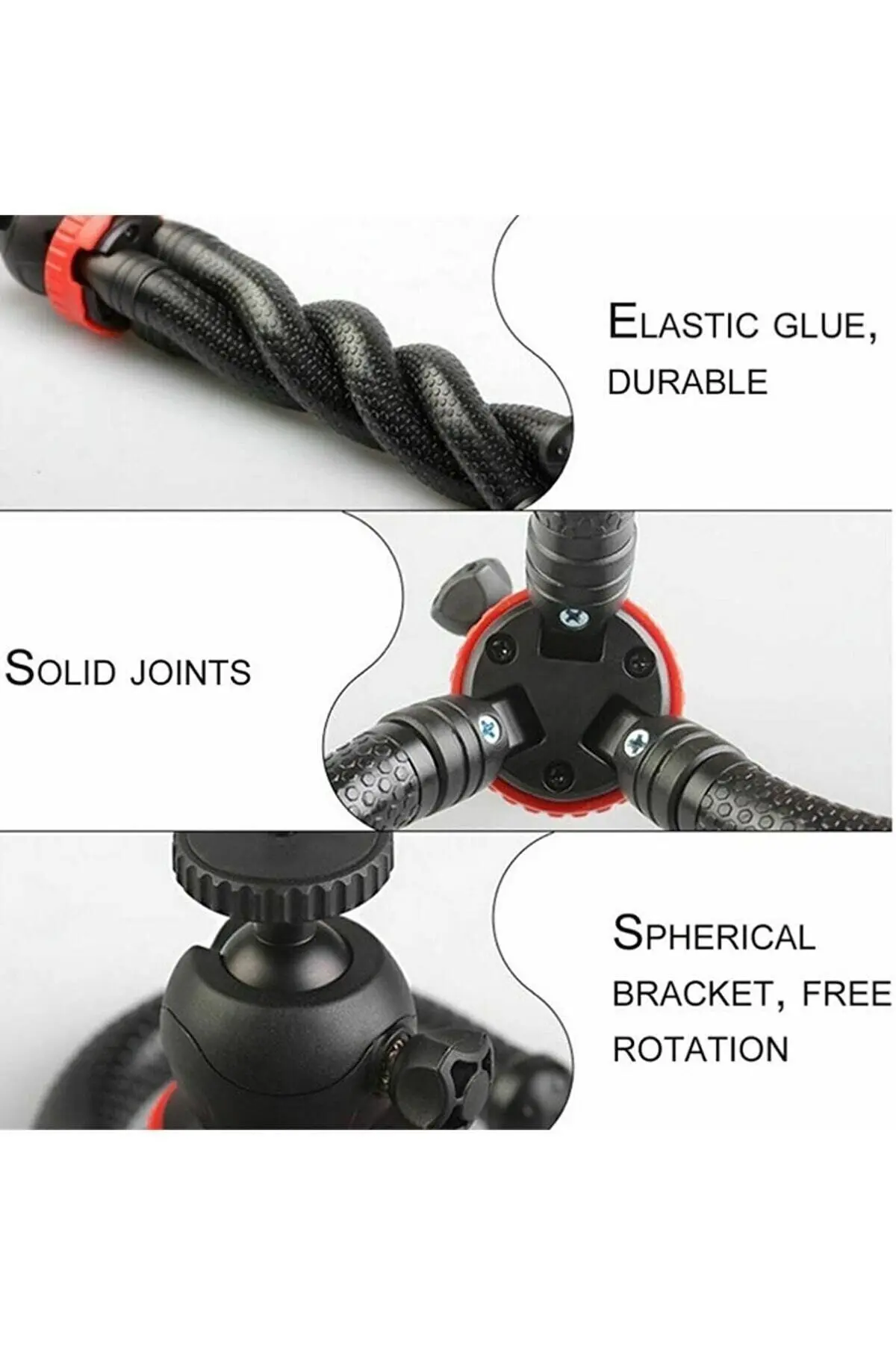 30 Cm Esnek Tripod Gorillapod Dslr Telefon Kamera Tutucu Tutacağı Standı + Telefon Tutacağı