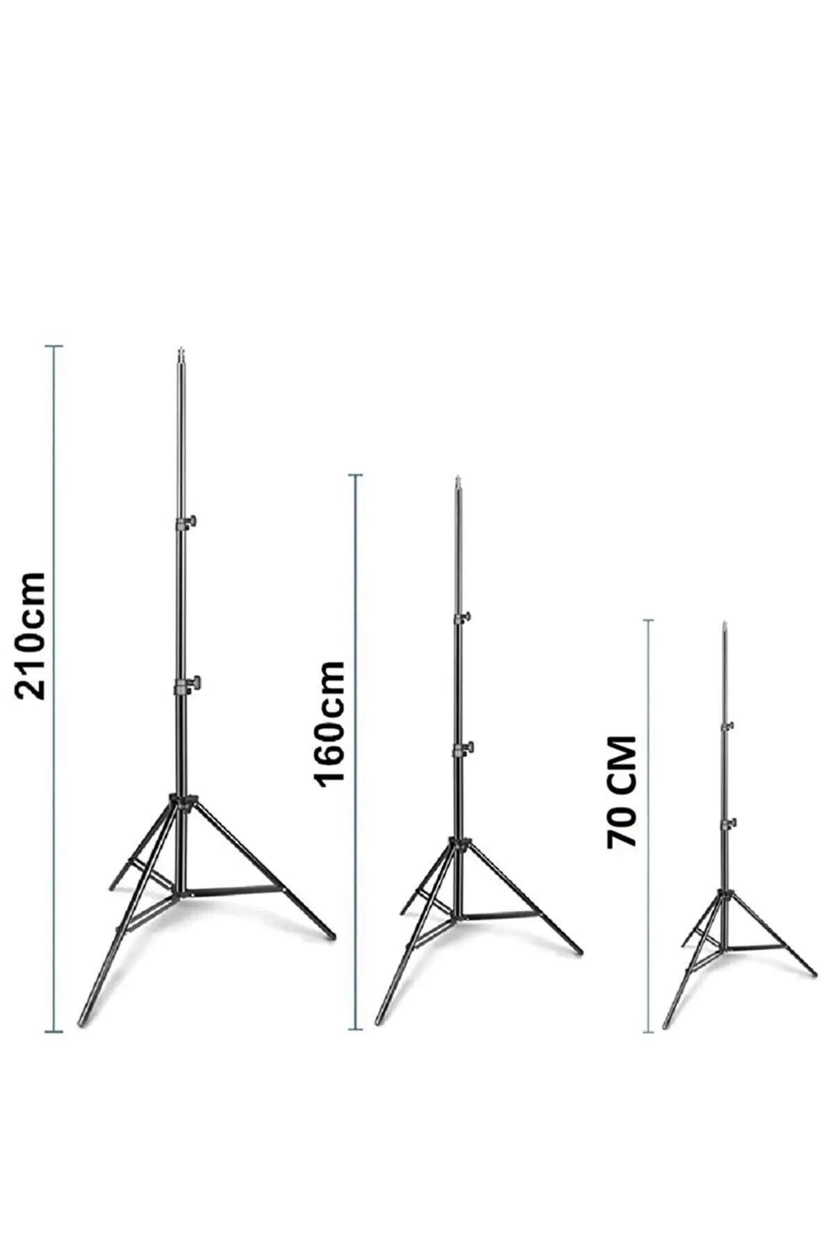 Kumandalı 10 Inç(26 CM) Led Işık 210 Cm Tripod Youtuber Kuaför Makyaj Işığı Tiktok Işığı Ring Light