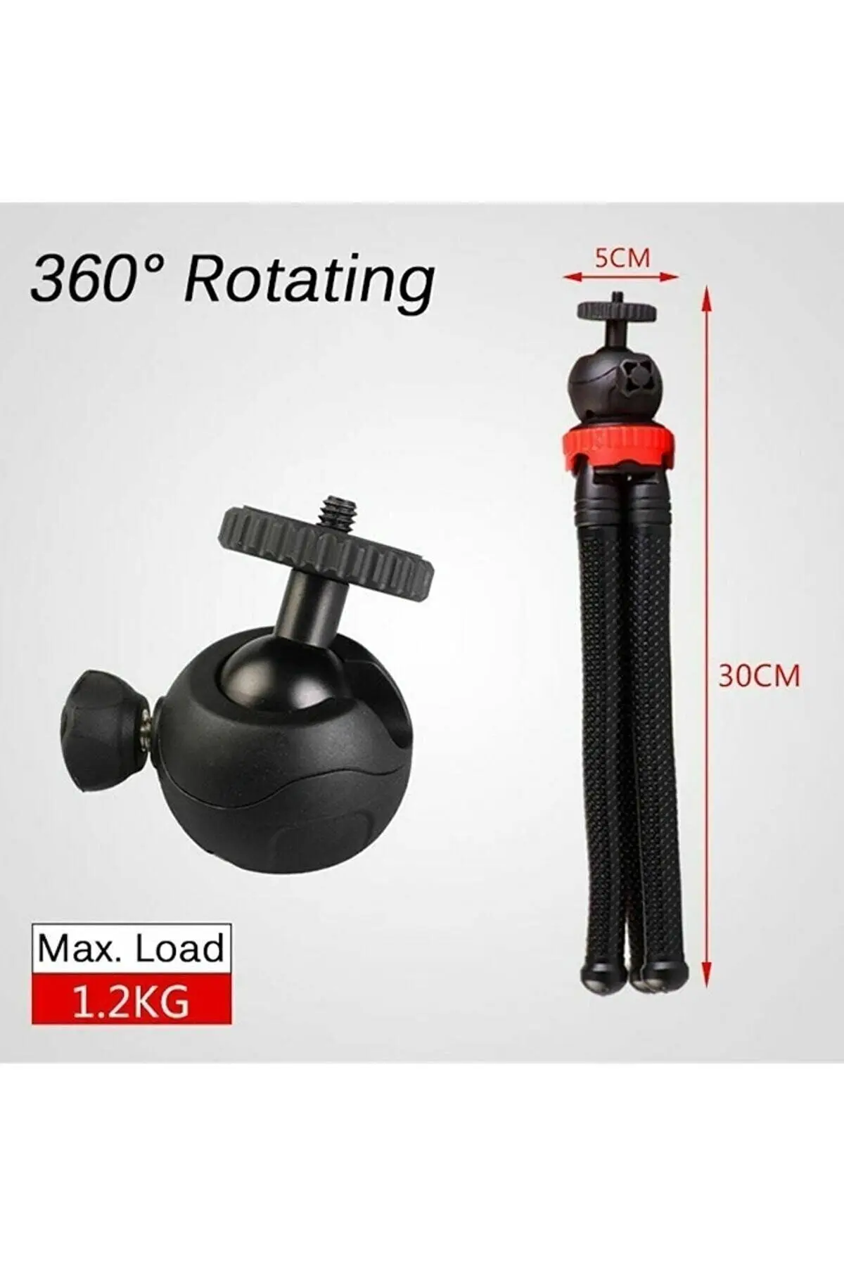 30 Cm Esnek Tripod Gorillapod Dslr Telefon Kamera Tutucu Tutacağı Standı + Telefon Tutacağı