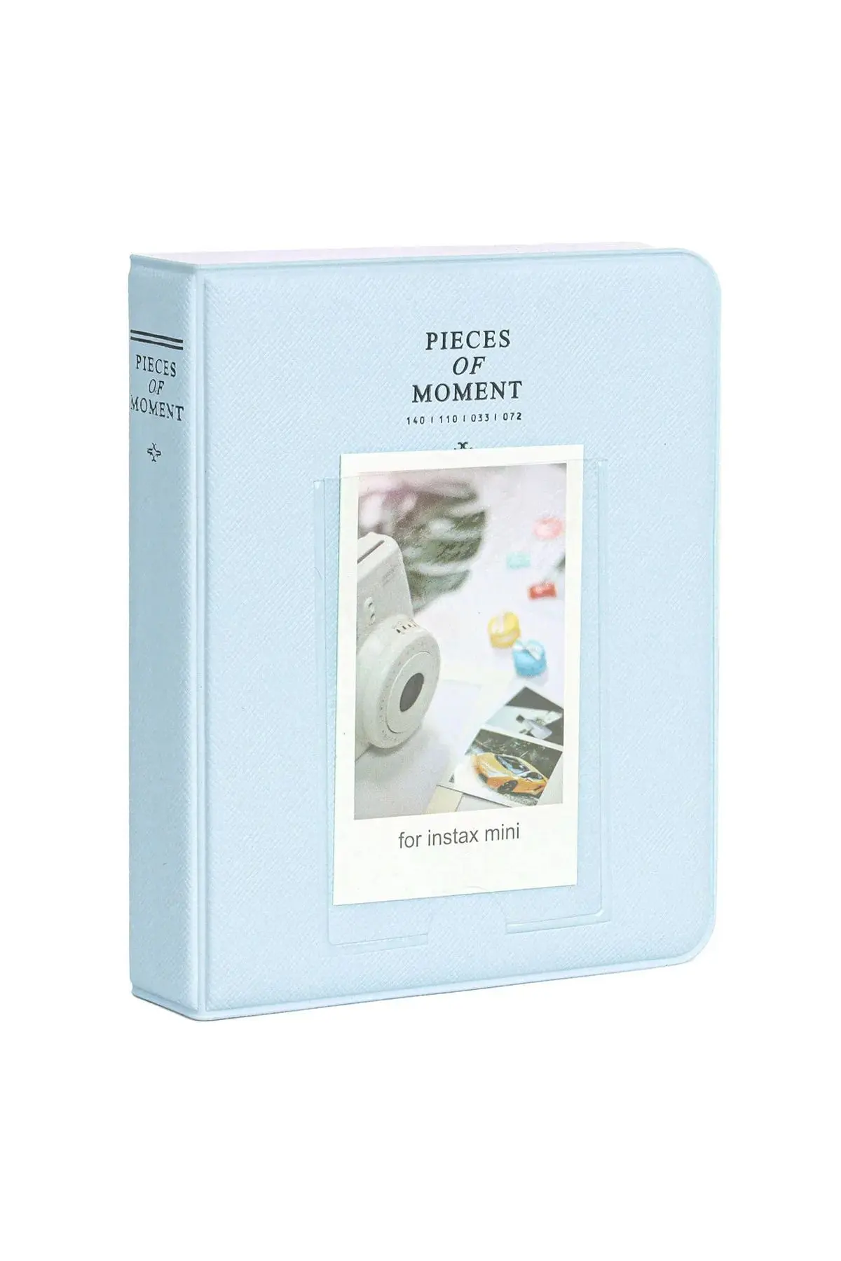 Instax mini 12 Mavi Fotoğraf Makinesi-10'lu Film-Kıskaçlı Stand-PVC Albüm ve Simli Pleksi Kılıf Seti