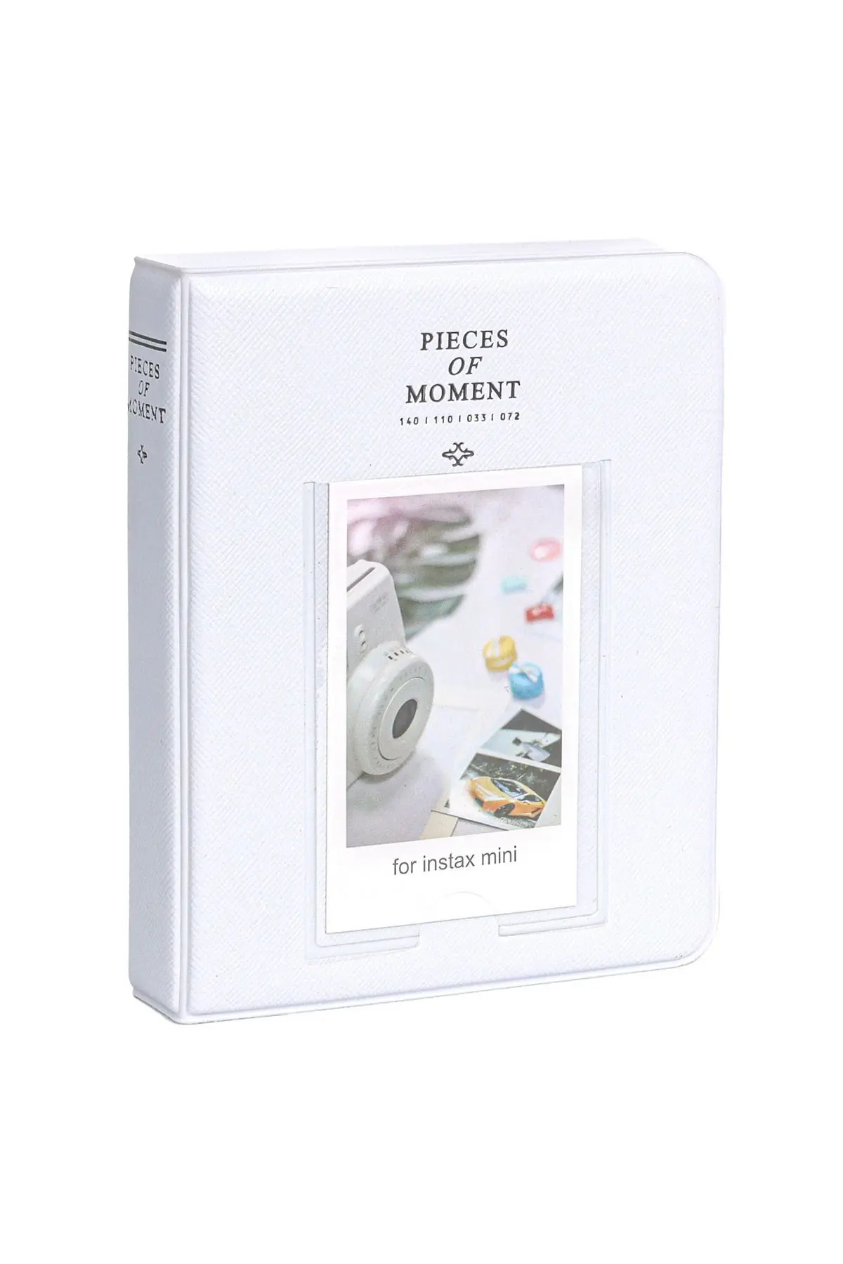 Instax mini 12 Beyaz Fotoğraf Makinesi-10'lu Film-Kıskaçlı Stand-PVC Albüm ve Simli Pleksi Kılıf Set