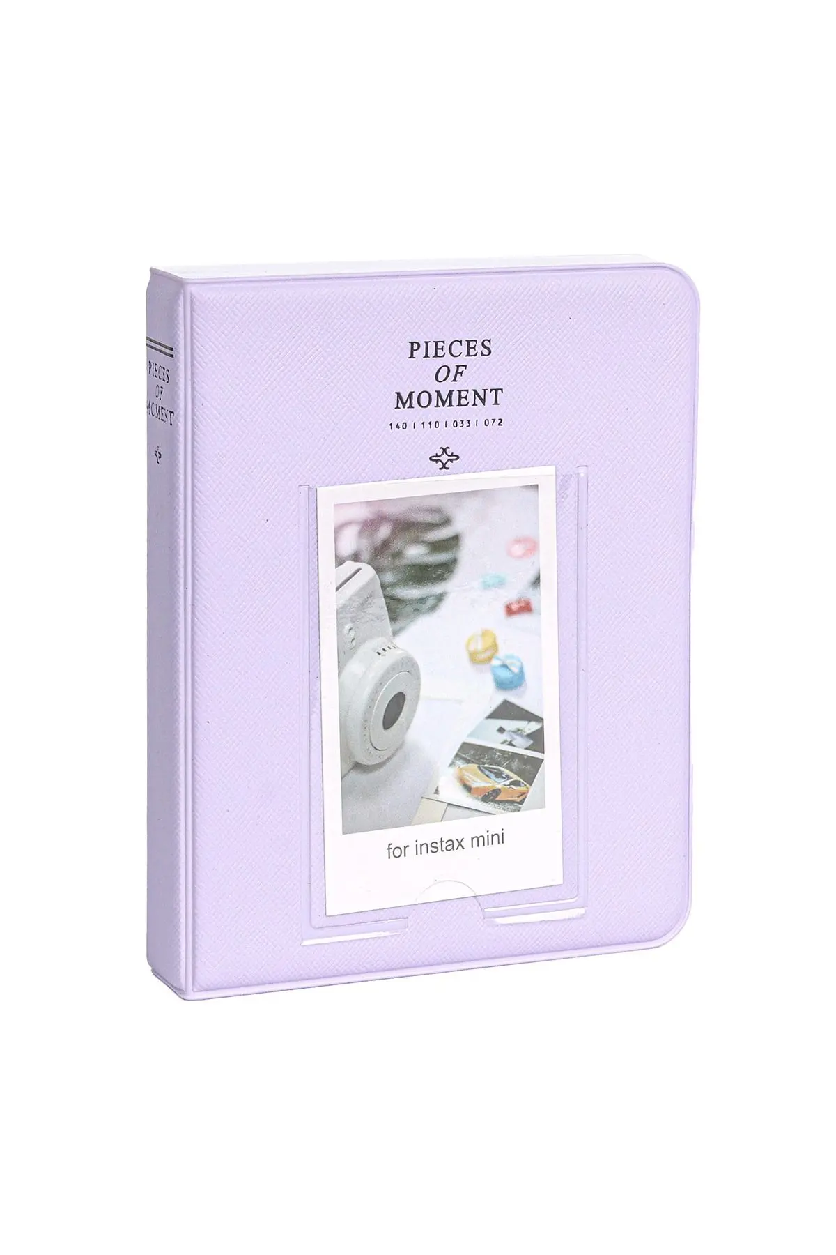 Instax mini 12 Lila Fotoğraf Makinesi-10'lu Film-Kıskaçlı Stand-PVC Albüm ve Simli Pleksi Kılıf Seti