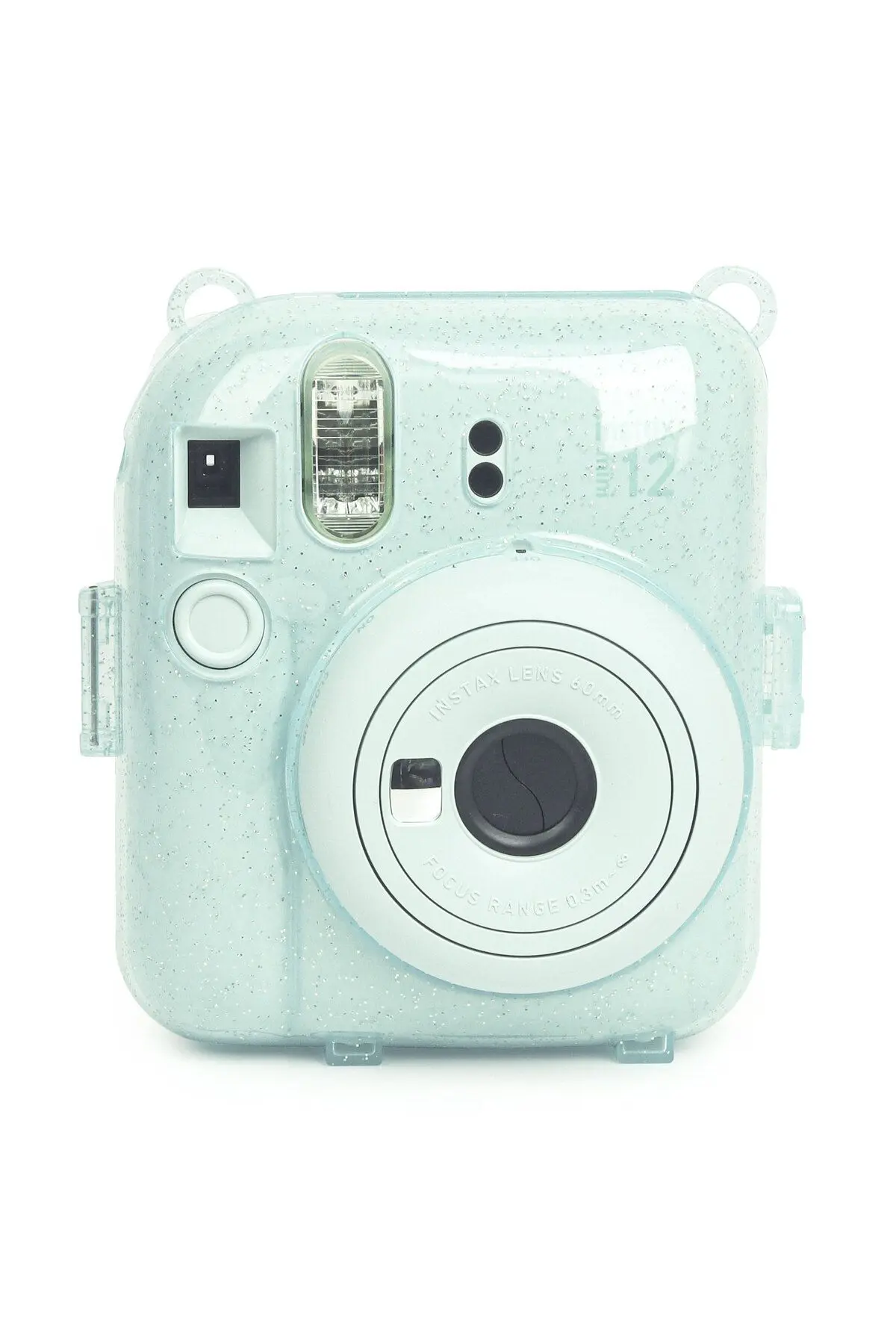 Instax mini 12 Yeşil Fotoğraf Makinesi-10'lu Film-Kıskaçlı Stand-PVC Albüm ve Simli Pleksi Kılıf Se