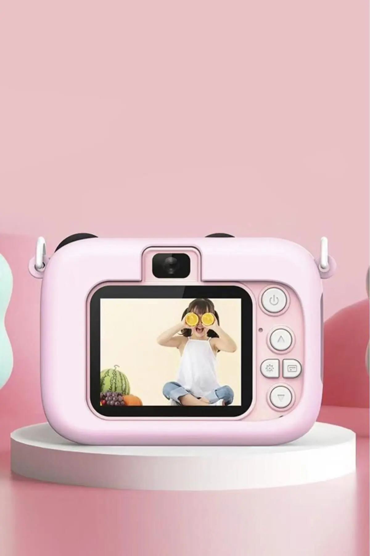 CMR-16 Pembe Mini 1080p Hd Çocuk Kamera Dijital Fotoğraf Makinesi 2.0 Inç Ekran 5 Adet Oyun
