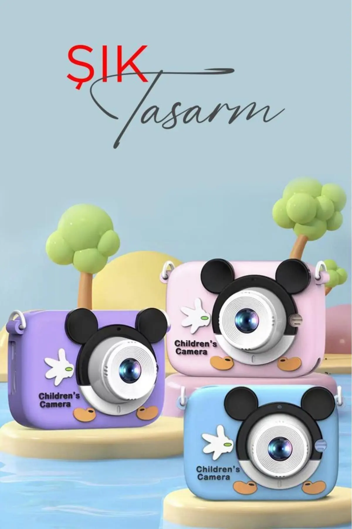 CMR-16 Mavi Mini 1080p Hd Çocuk Kamera Dijital Fotoğraf Makinesi 2.0 Inç Ekran 5 Adet Oyun