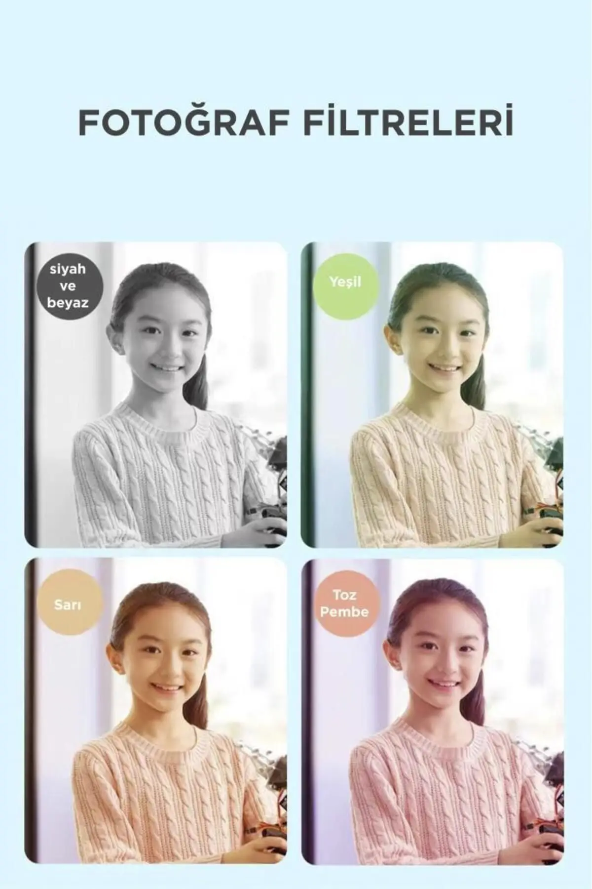 CMR-16 Pembe Mini 1080p Hd Çocuk Kamera Dijital Fotoğraf Makinesi 2.0 Inç Ekran 5 Adet Oyun