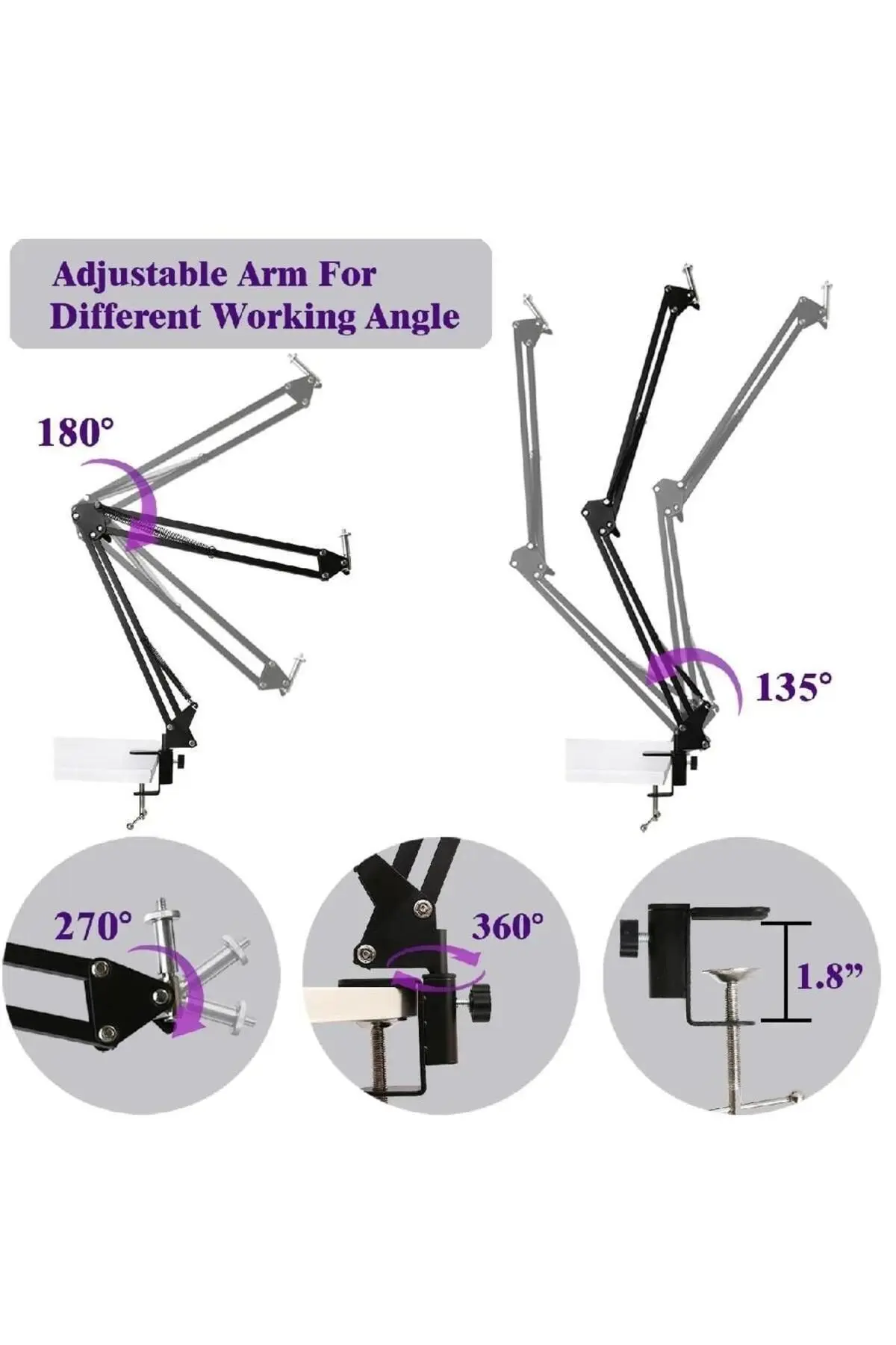 Esnek Masaüstü Sıkıştırmalı Tiktoker Ring Light Makeup Led Selfie Yayın Işığı 14 Inç + Stand Lüx