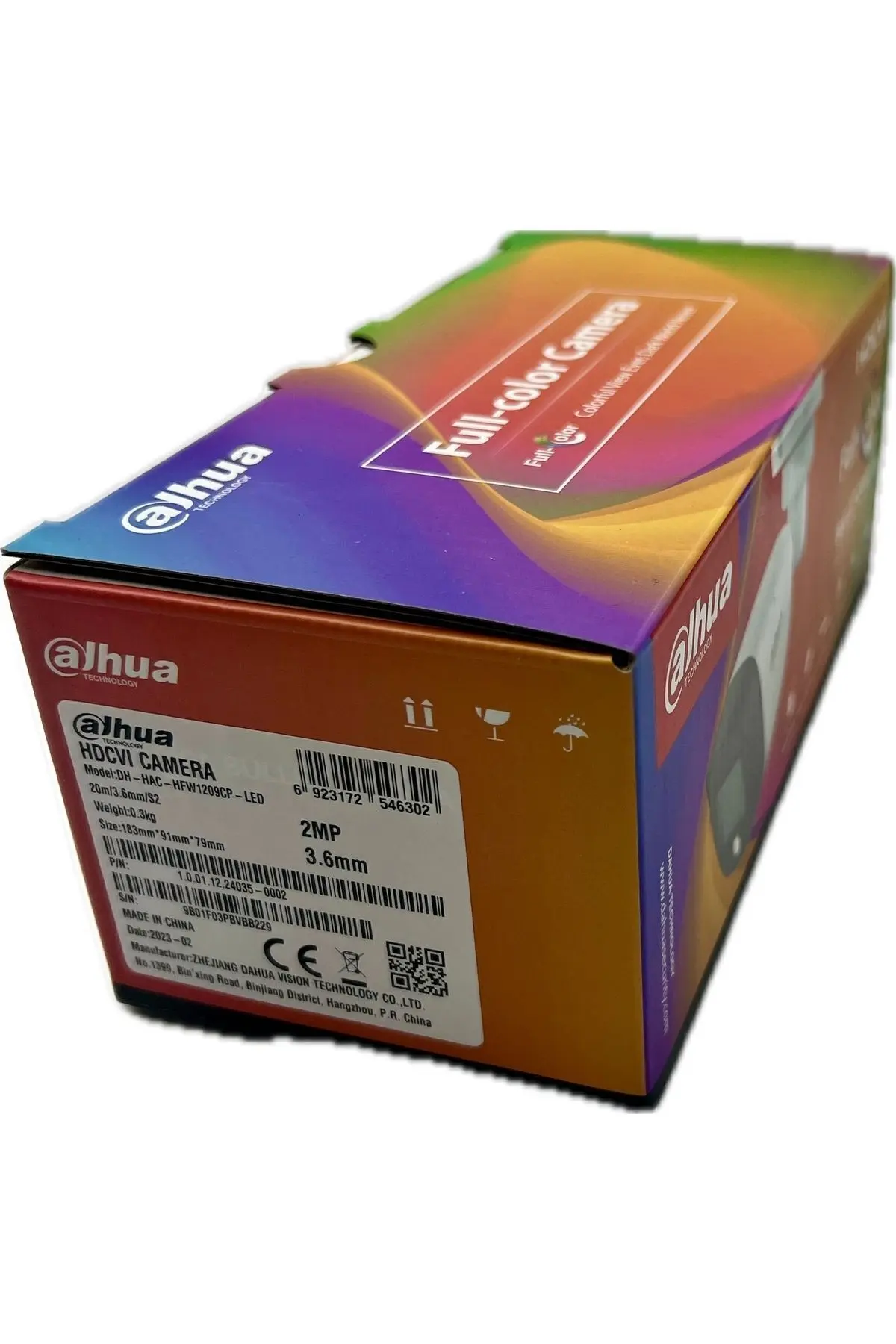 Hac-hfw12 Hac-hfw1209c-led-0360b 2mp 3.6mm Full Color Bullet Kamera