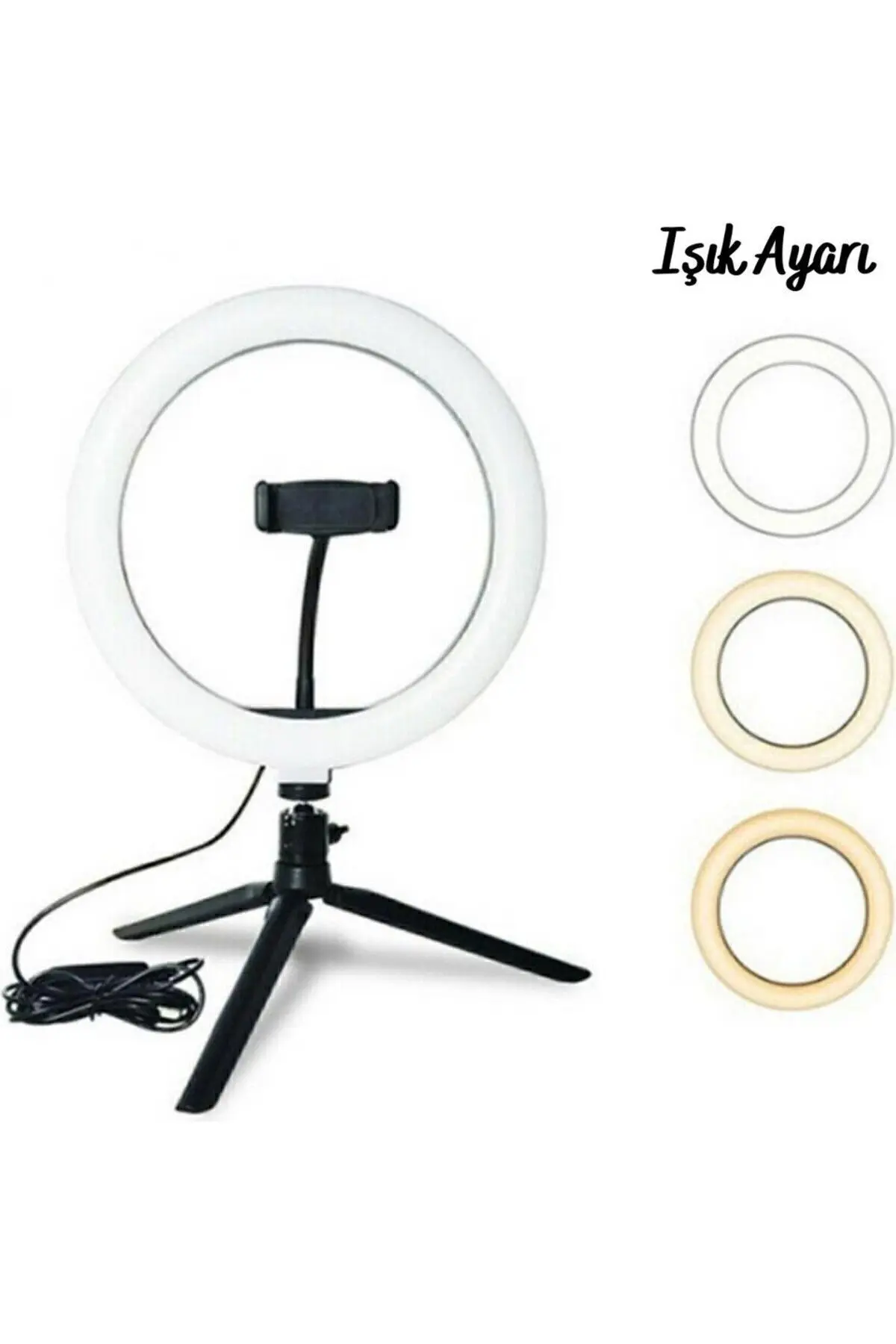 8inç 20cm Youtube Instagram Tiktok Selfie Stüdyo Video Fotoğraf Ring Light Tripod Led Halka Işık
