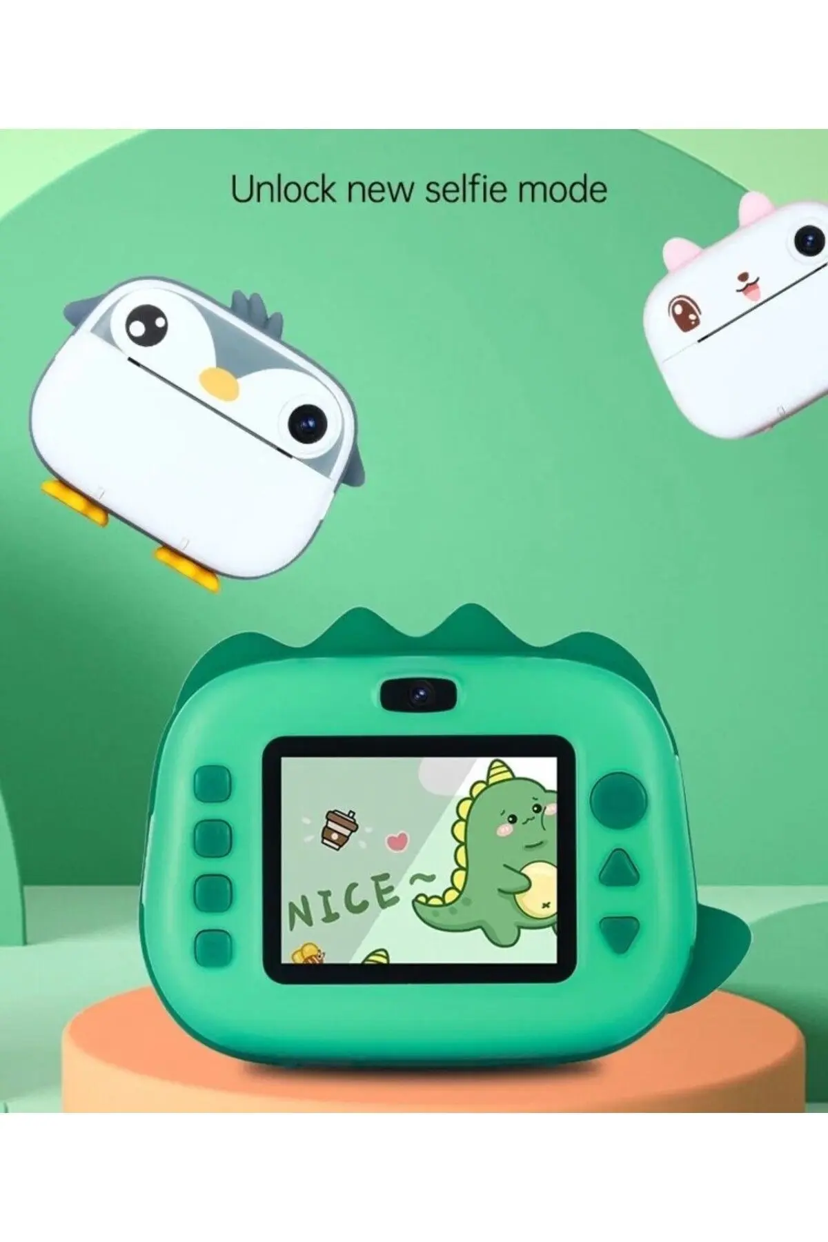 Print Camera Çocuk Fotoğraf Makinesi Dijital HD Video Kamera Anlık Termal Resim Kağıt Baskılı Yazıcı