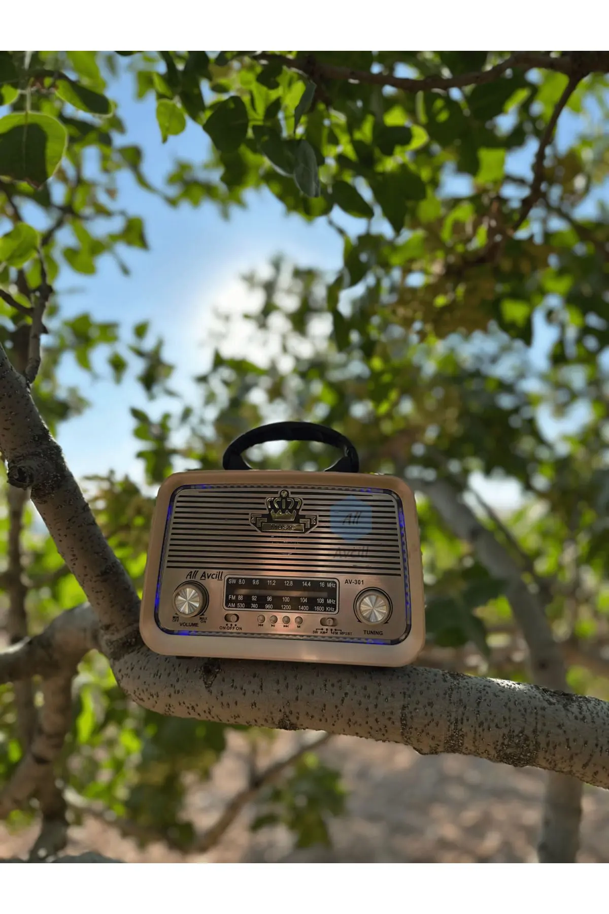 301 Şarjlı Nostaljik Görünümlü Fenerli Radyo Bluetoothlu Mp3 Çalar Radyo Müzik Kutusu