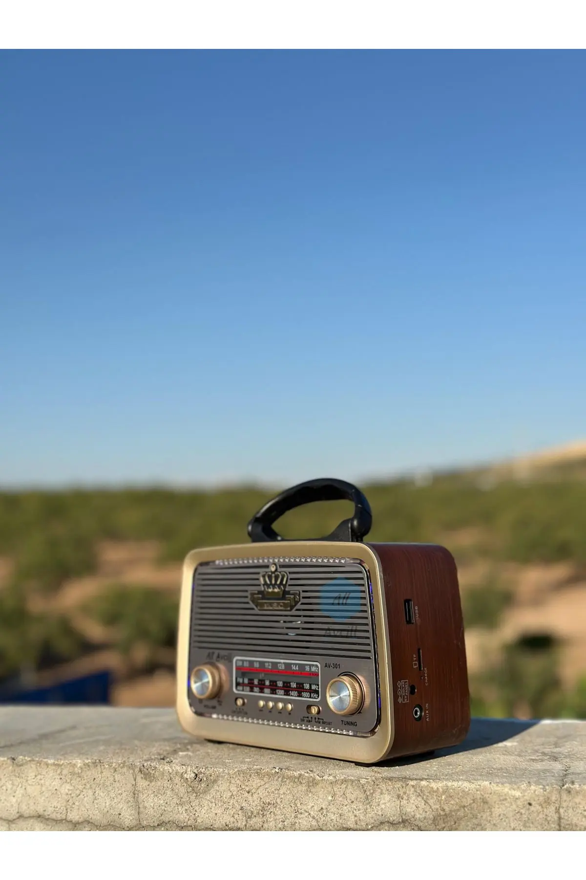 301 Şarjlı Nostaljik Görünümlü Fenerli Radyo Bluetoothlu Mp3 Çalar Radyo Müzik Kutusu