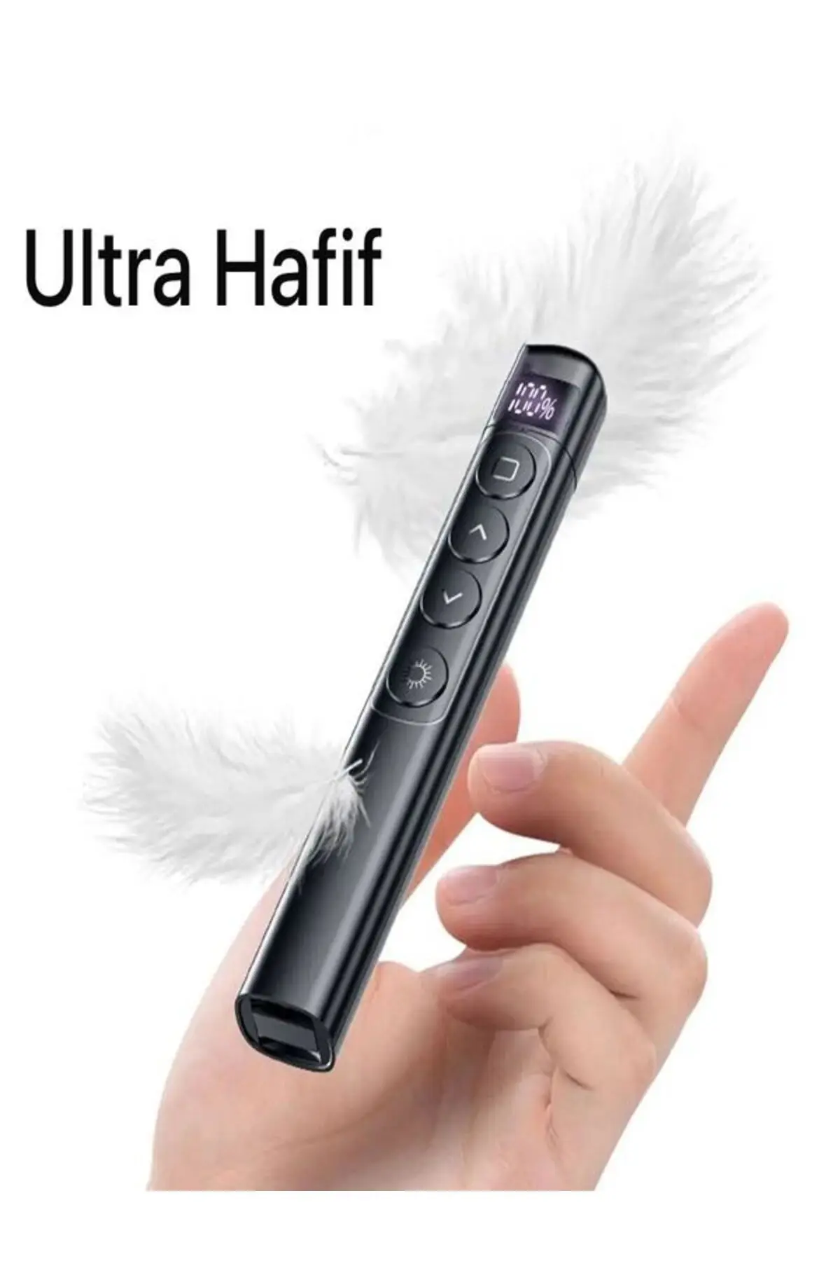 Şarjlı Dijital Göstergeli Lazer Sunum Kumandası Kablosuz Sunum Kalemi Presenter