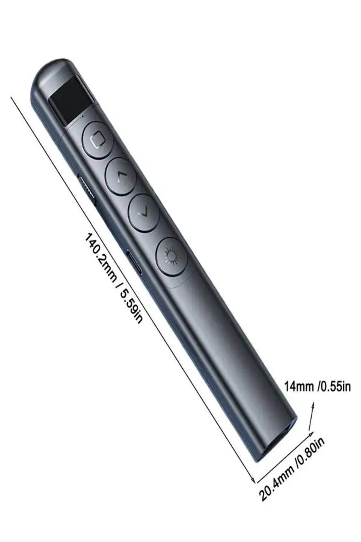 Şarjlı Dijital Göstergeli Lazer Sunum Kumandası Kablosuz Sunum Kalemi Presenter