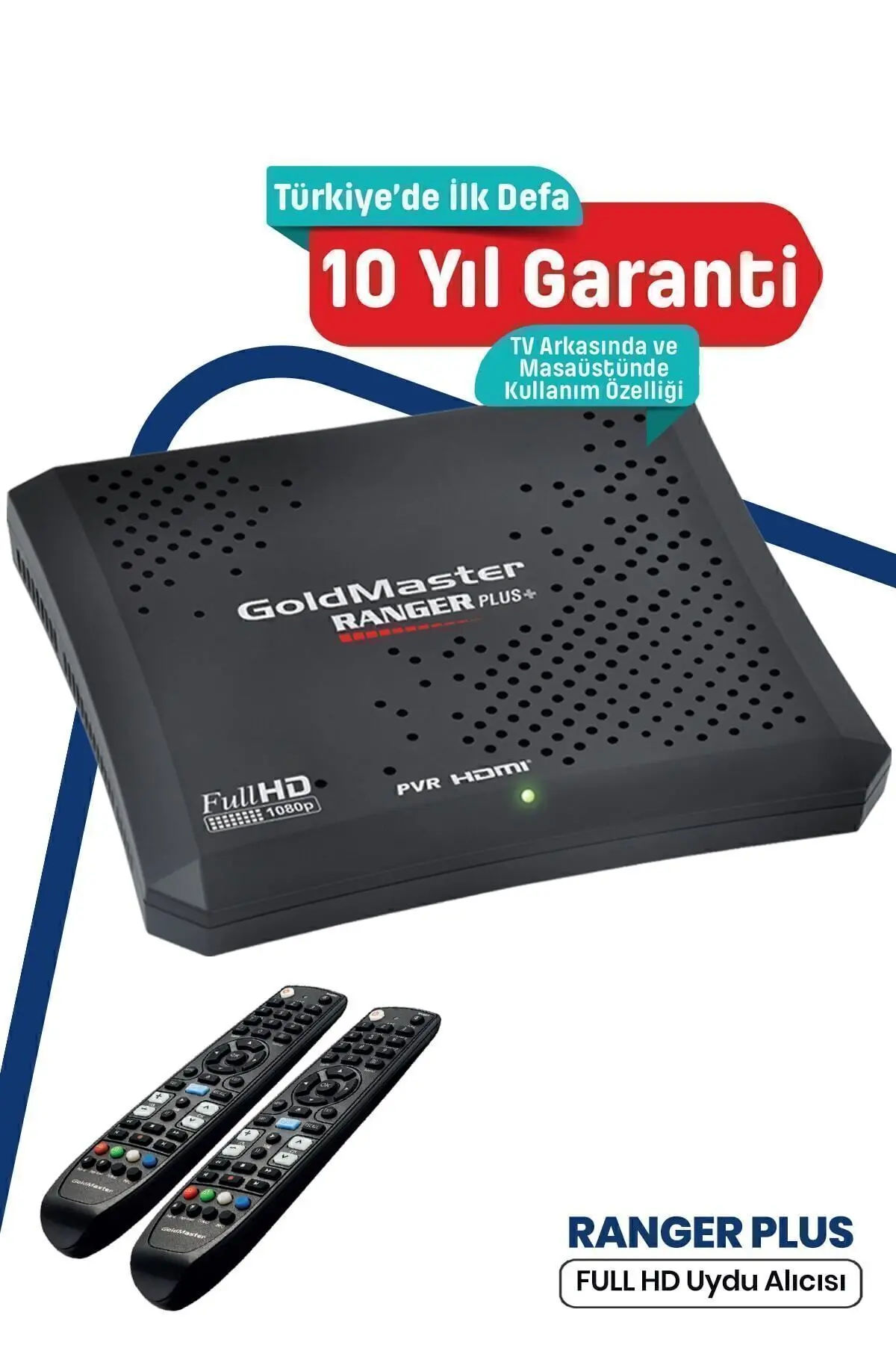 GoldMaster Ranger Plus Full Hd Uydu Cihazı 2 Adet Kumandalı 10 Yıl Garantili