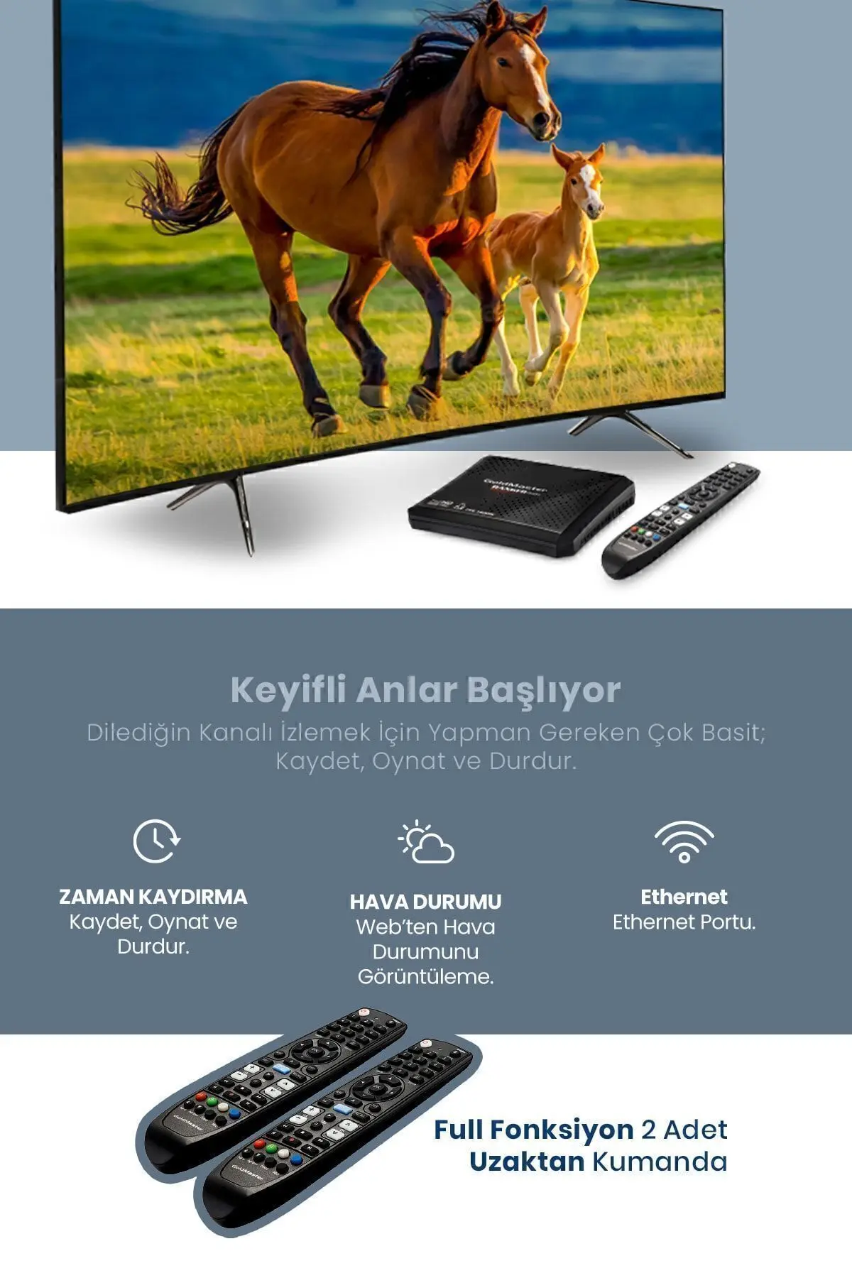 Ranger Plus Full Hd Uydu Cihazı 2 Adet Kumandalı 10 Yıl Garantili