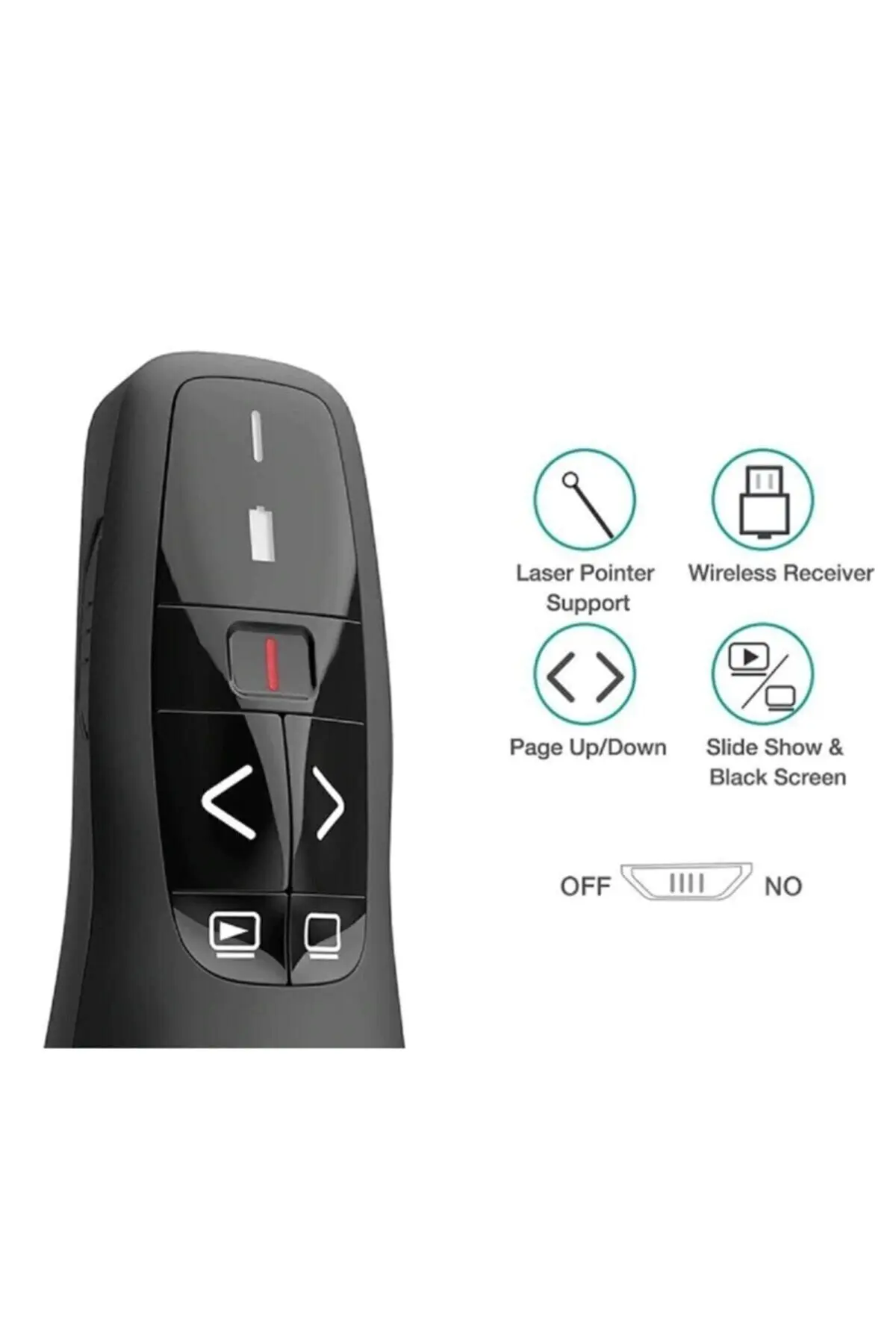 R400 2.4ghz Usb Kablosuz Lazer Pointer Power Point Uzaktan Kumanda Cihazı
