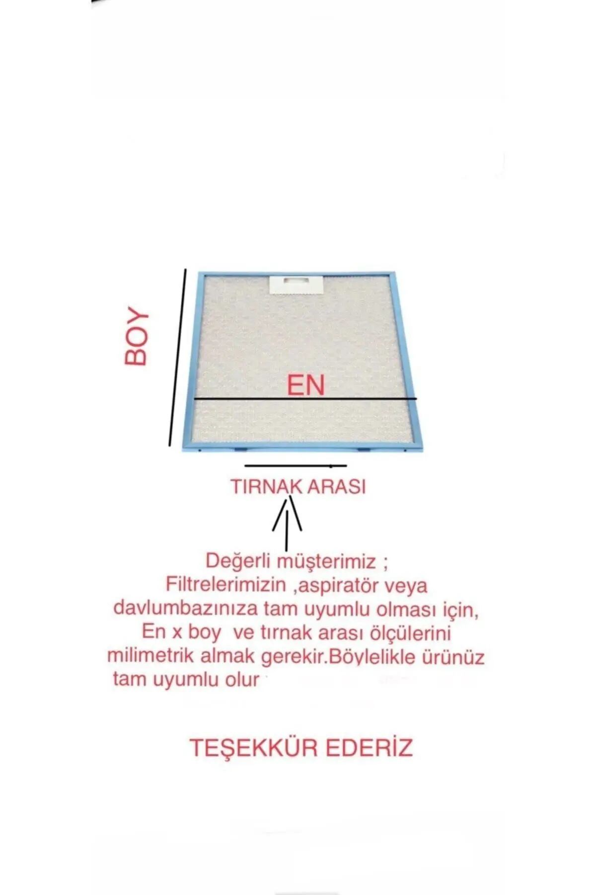 20,5 X47,4 Cm Ankastre Aspiratör Davlumbaz Alüminyum Yağ Filtresi 2 Adet Set